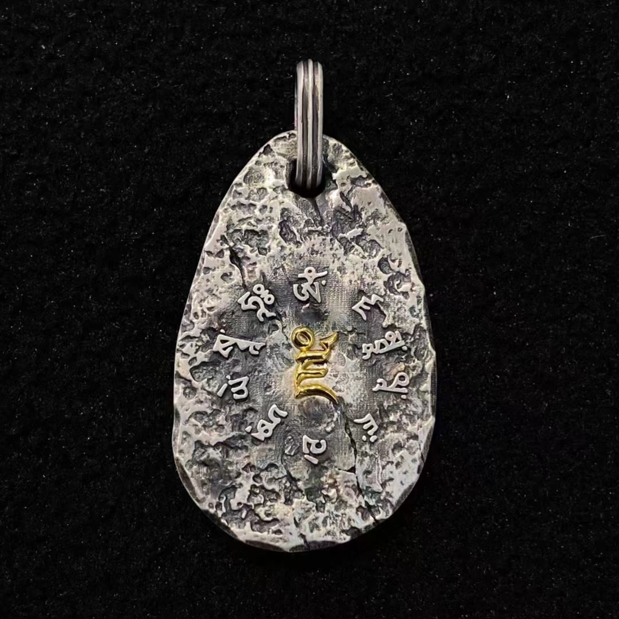 Tibetan Treasure-Bearing Mouse Silver Pendant Necklace