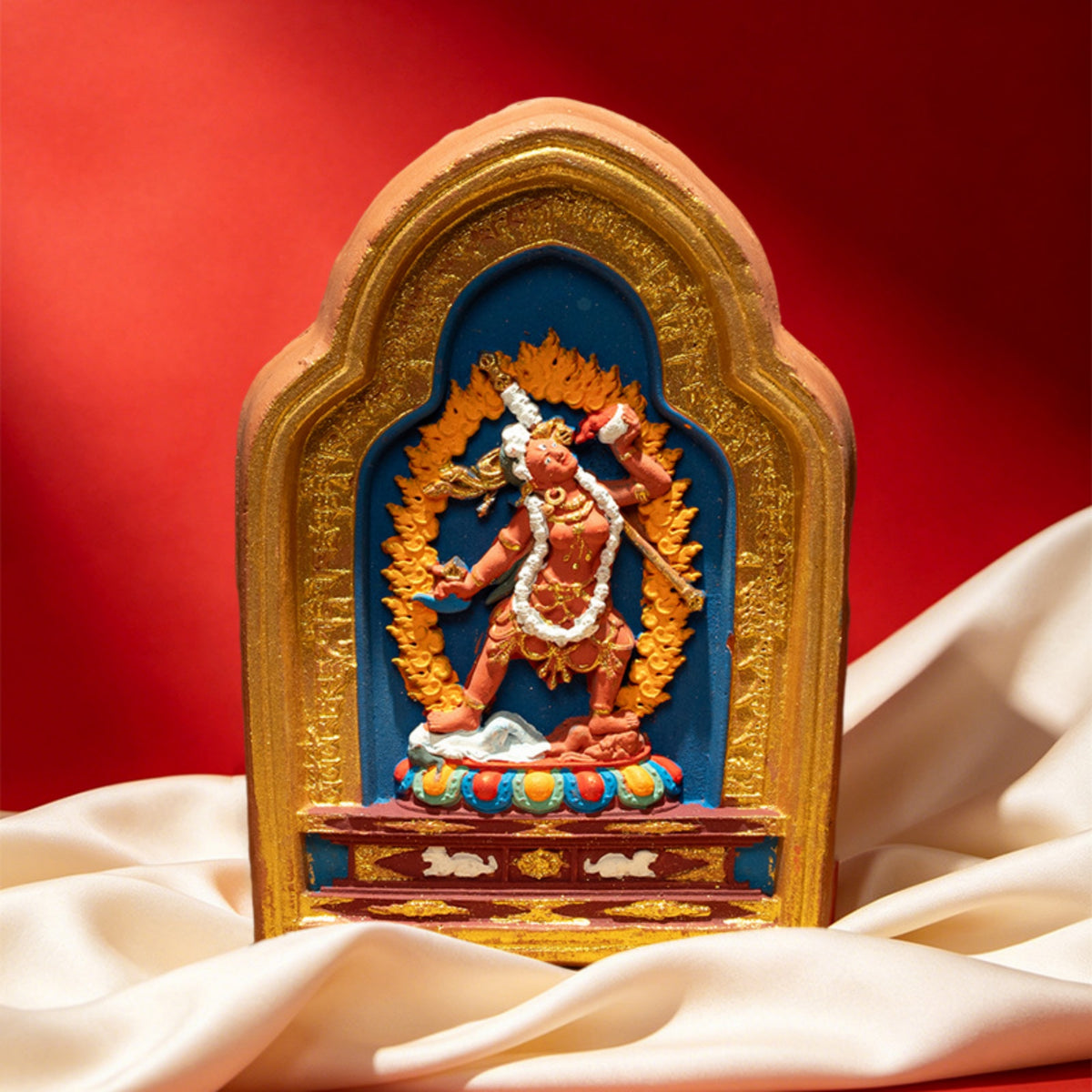Traditional Hand-Painted Tibetan Vajrayogini Tsa Tsa