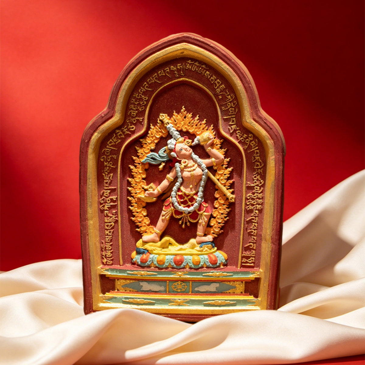 Traditional Hand-Painted Tibetan Vajrayogini Tsa Tsa