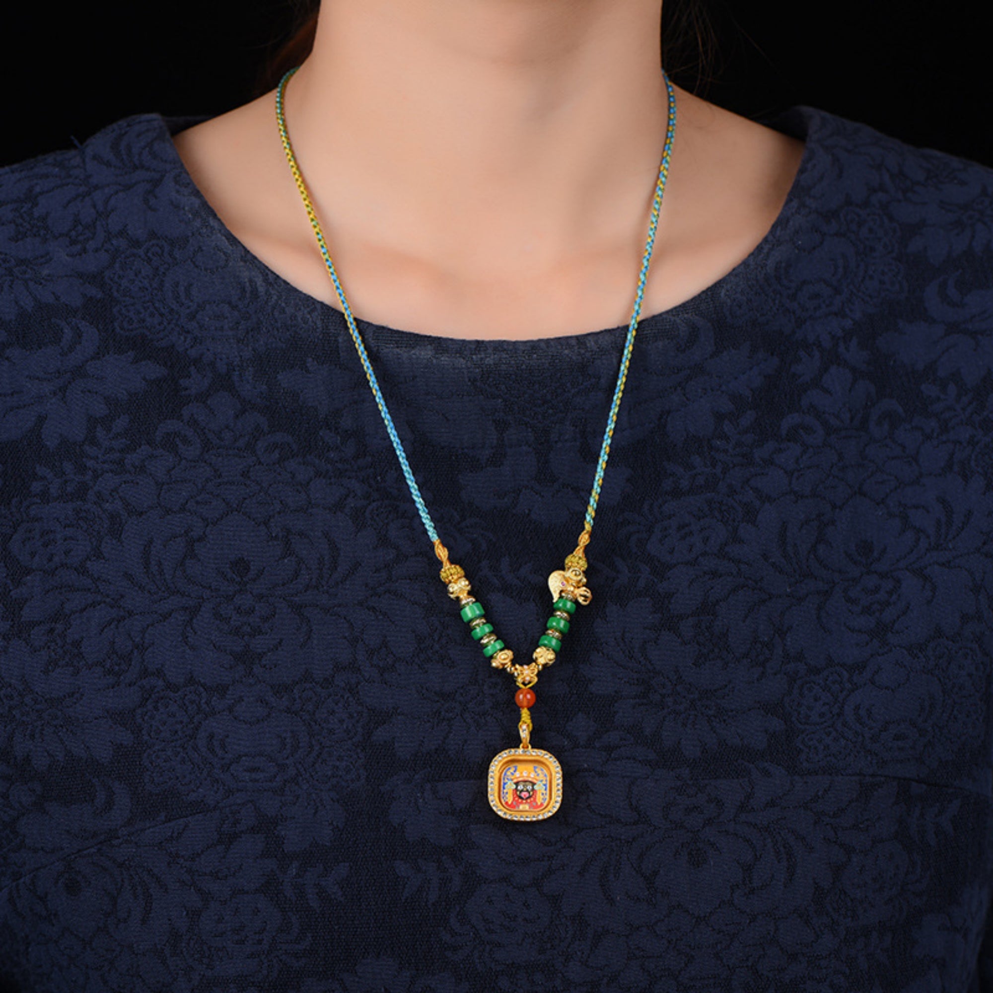 Zakiram Thangka Amulet Necklace