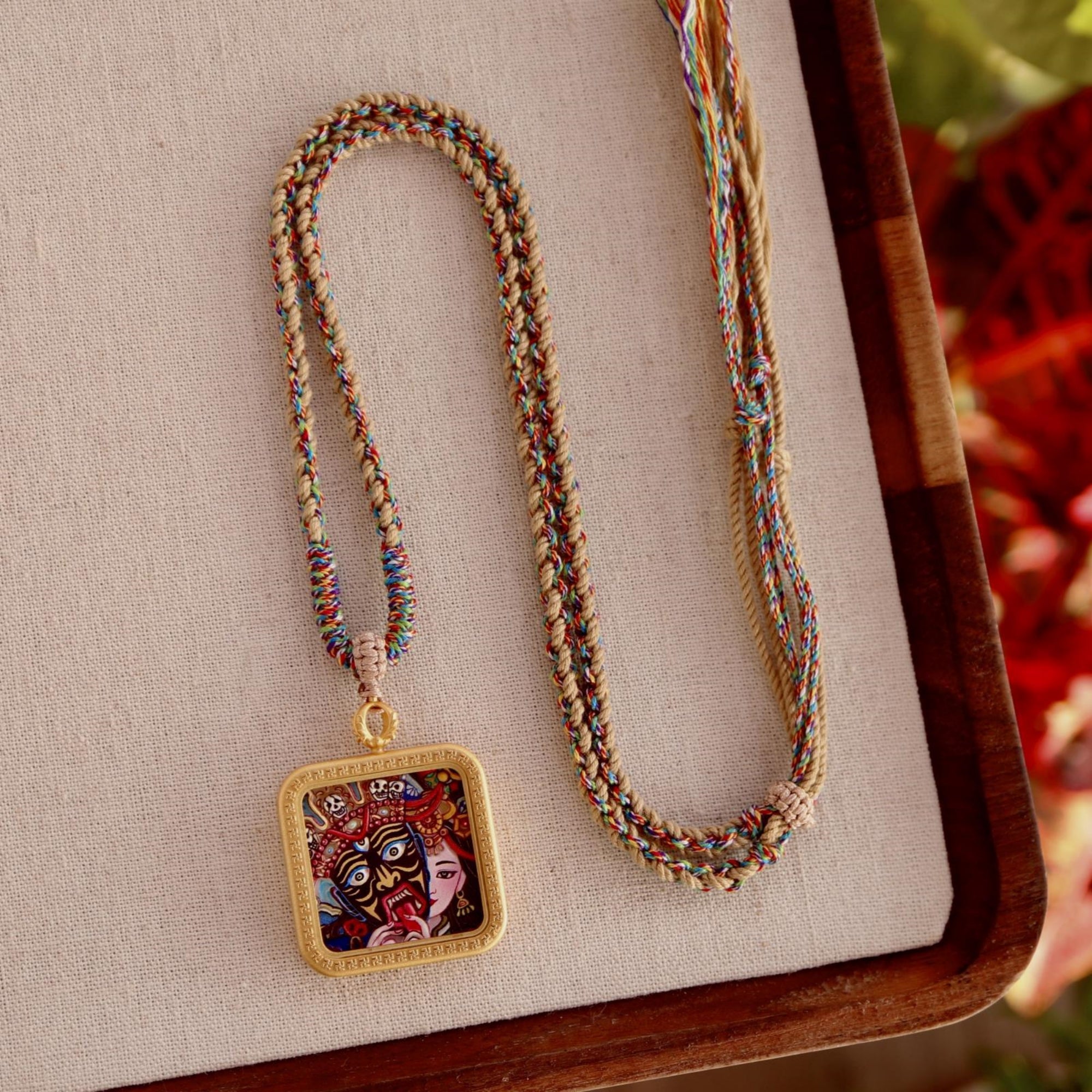 Zakiram Thangka Amulet Necklace