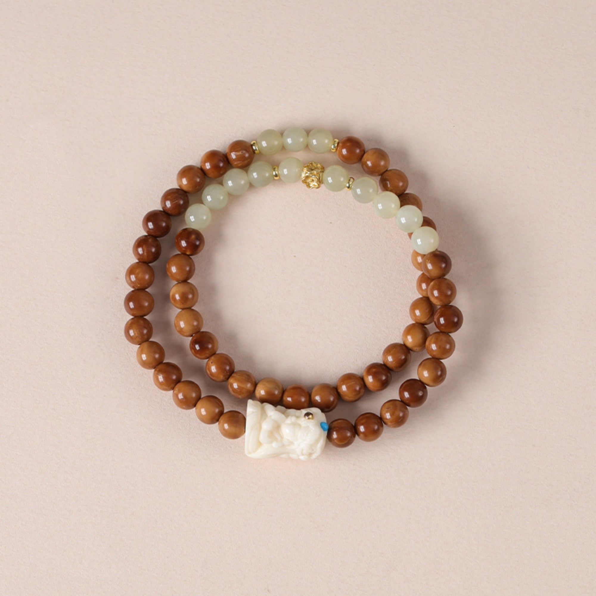 Zen Harmony Hetian Jade & Bodhi Mala Bracelet