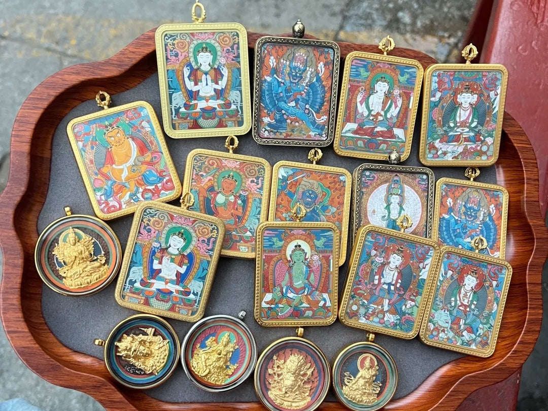 Color & Meaning: How Red, Gold, Turquoise, and Black Speak in Thangka Jewelry