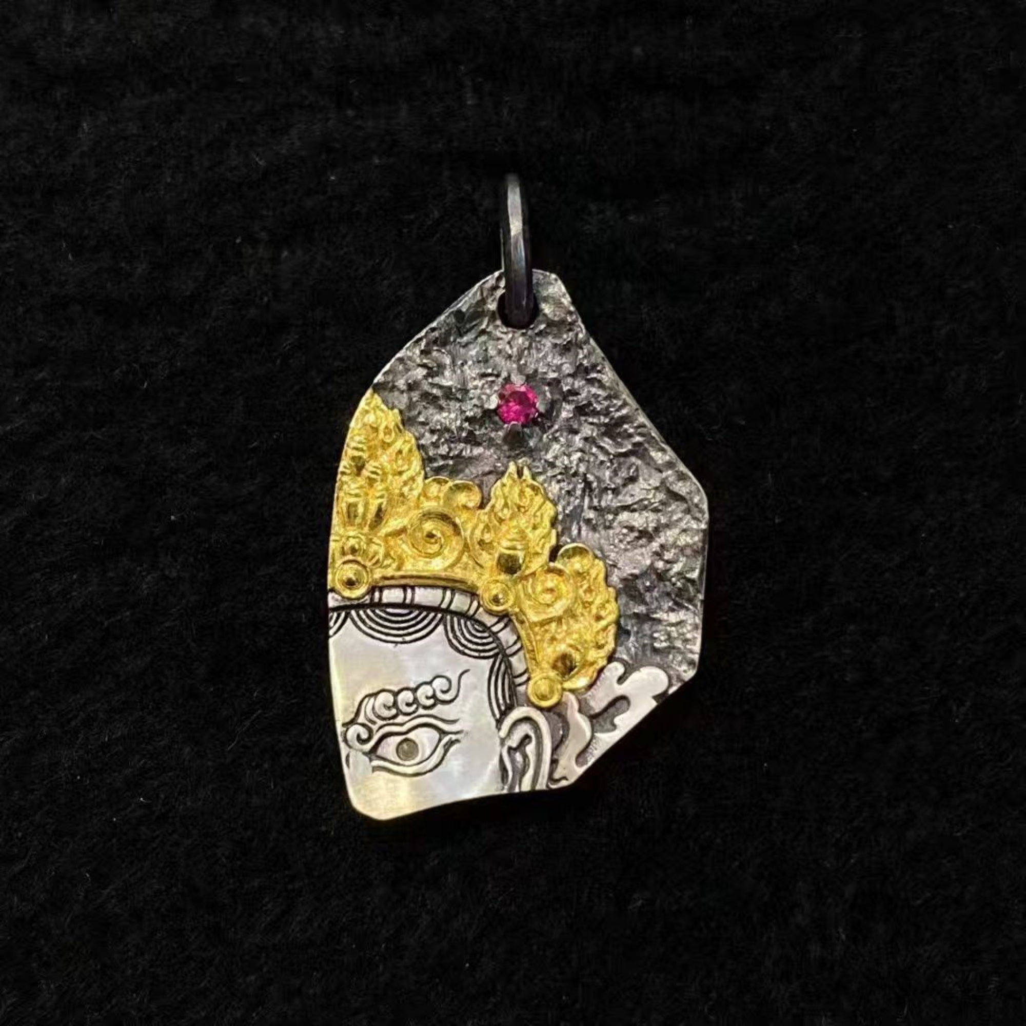Tibetan Wealth Deity Pendant Necklace