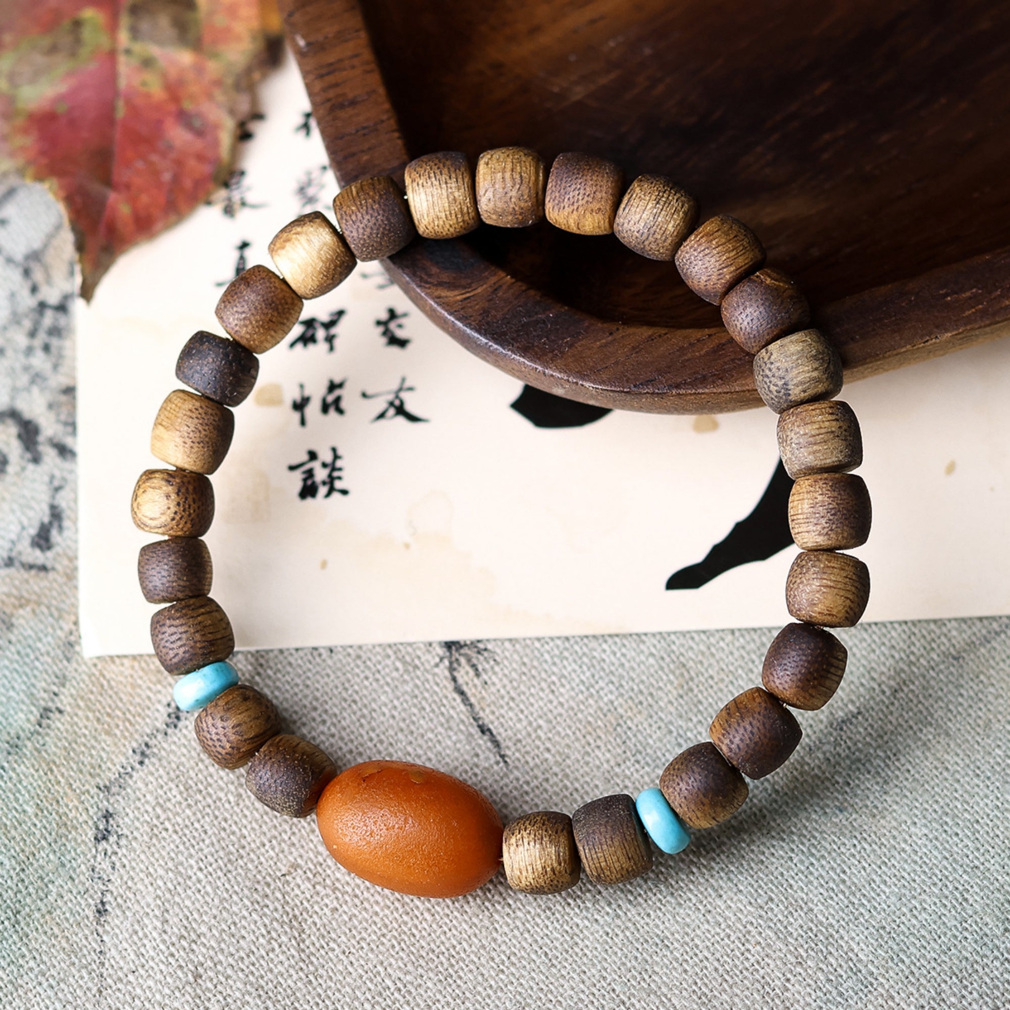 Tibetan Agarwood Prayer Bead Bracelet