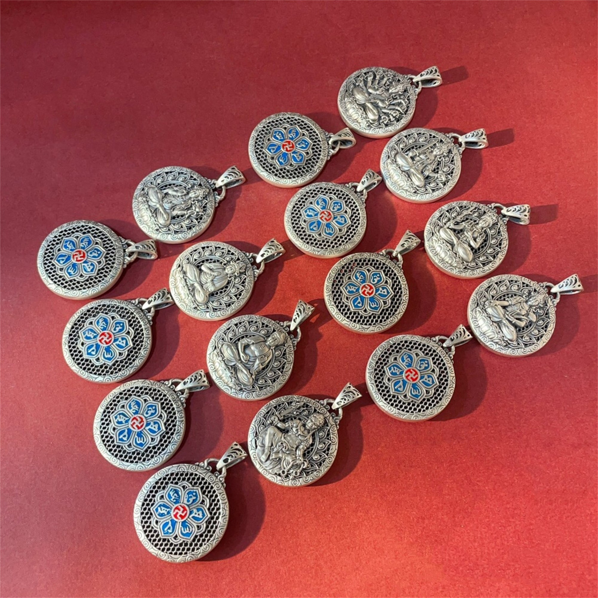 Six-Syllable Mantra Guardian Buddha Amulet Necklace