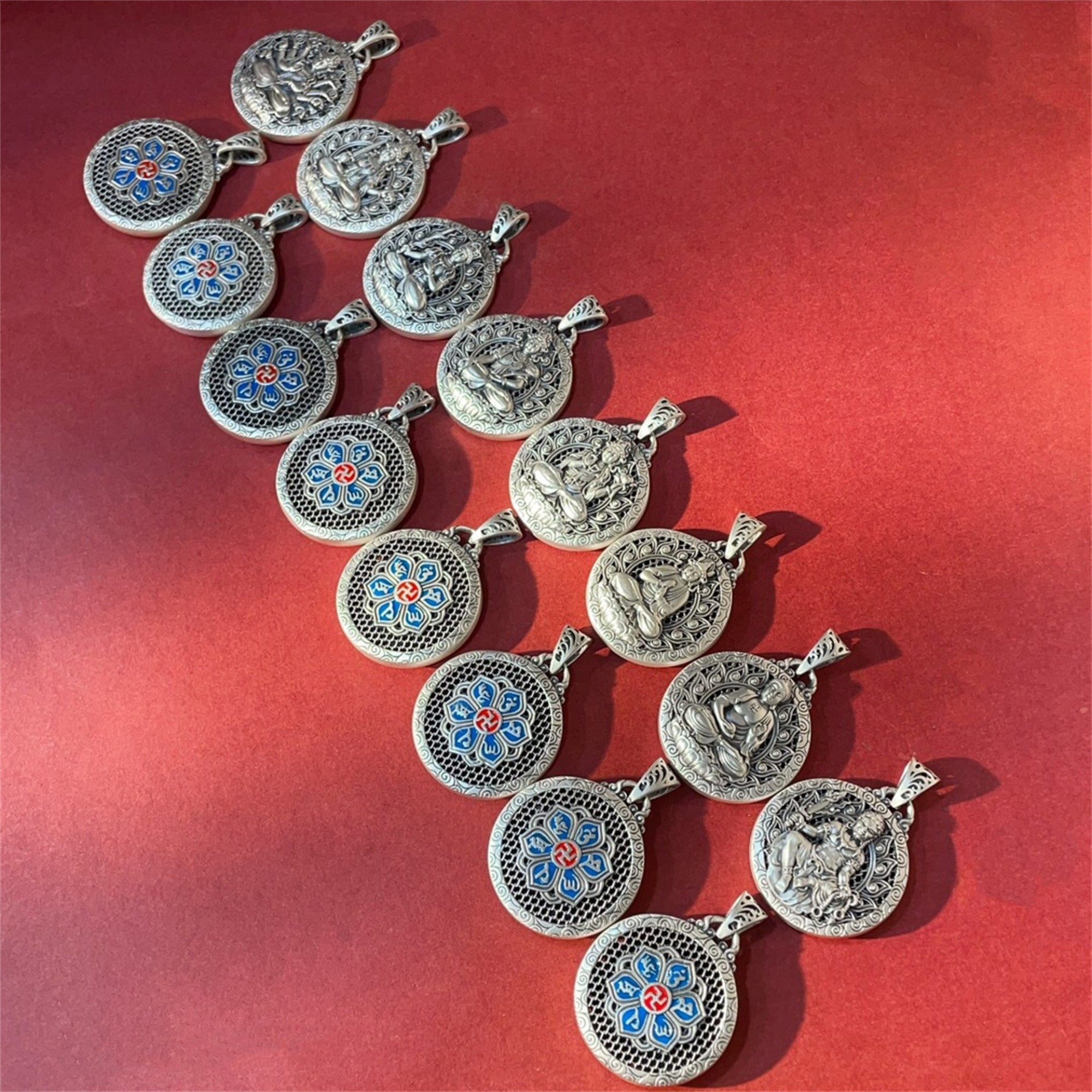 Six-Syllable Mantra Guardian Buddha Amulet Necklace