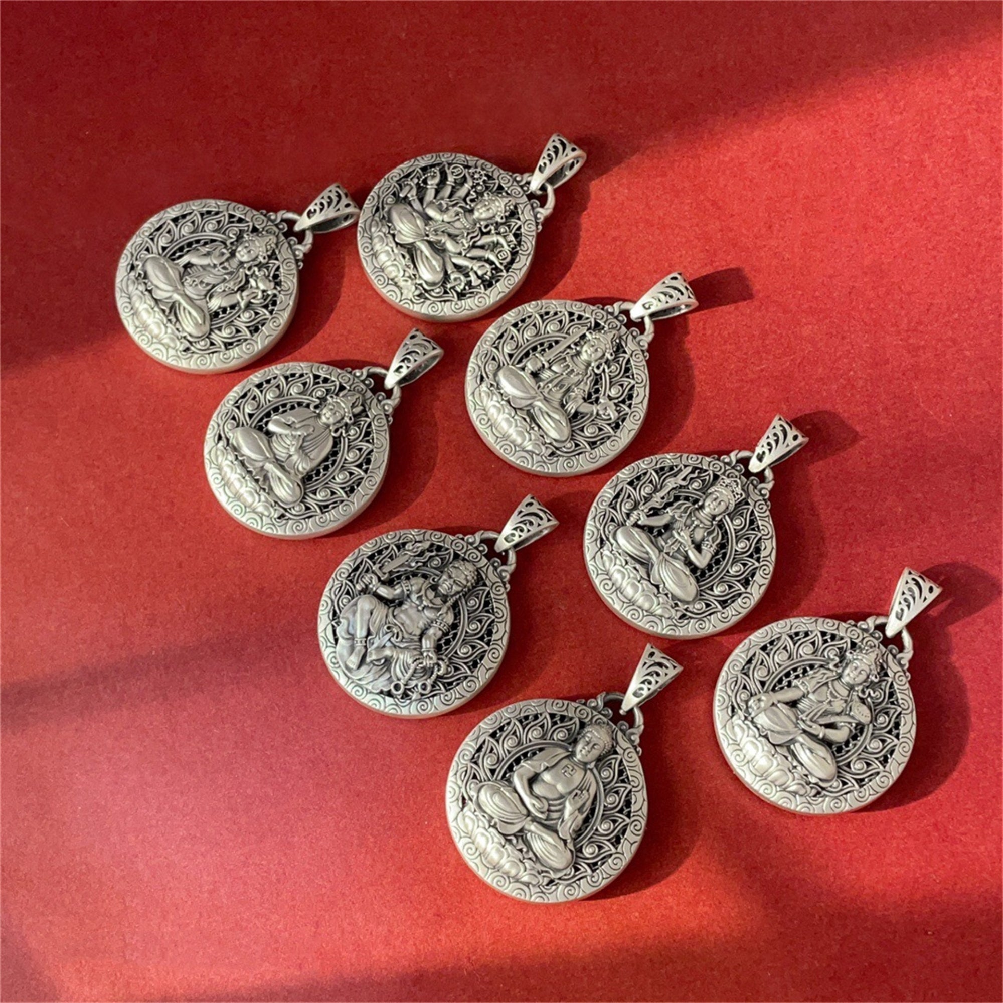 Six-Syllable Mantra Guardian Buddha Amulet Necklace