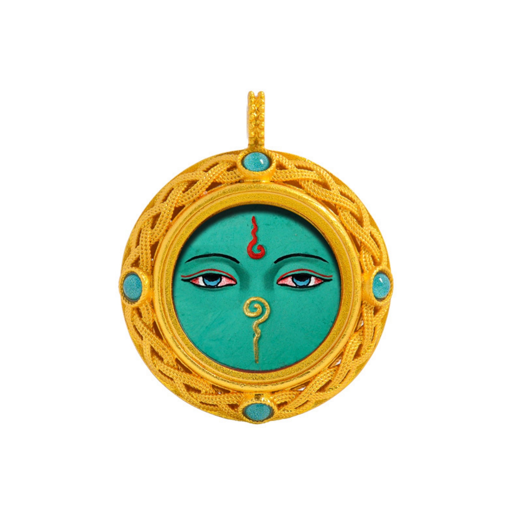 Tibetan Om Mani Padme Hum Thangka Pendant Necklace