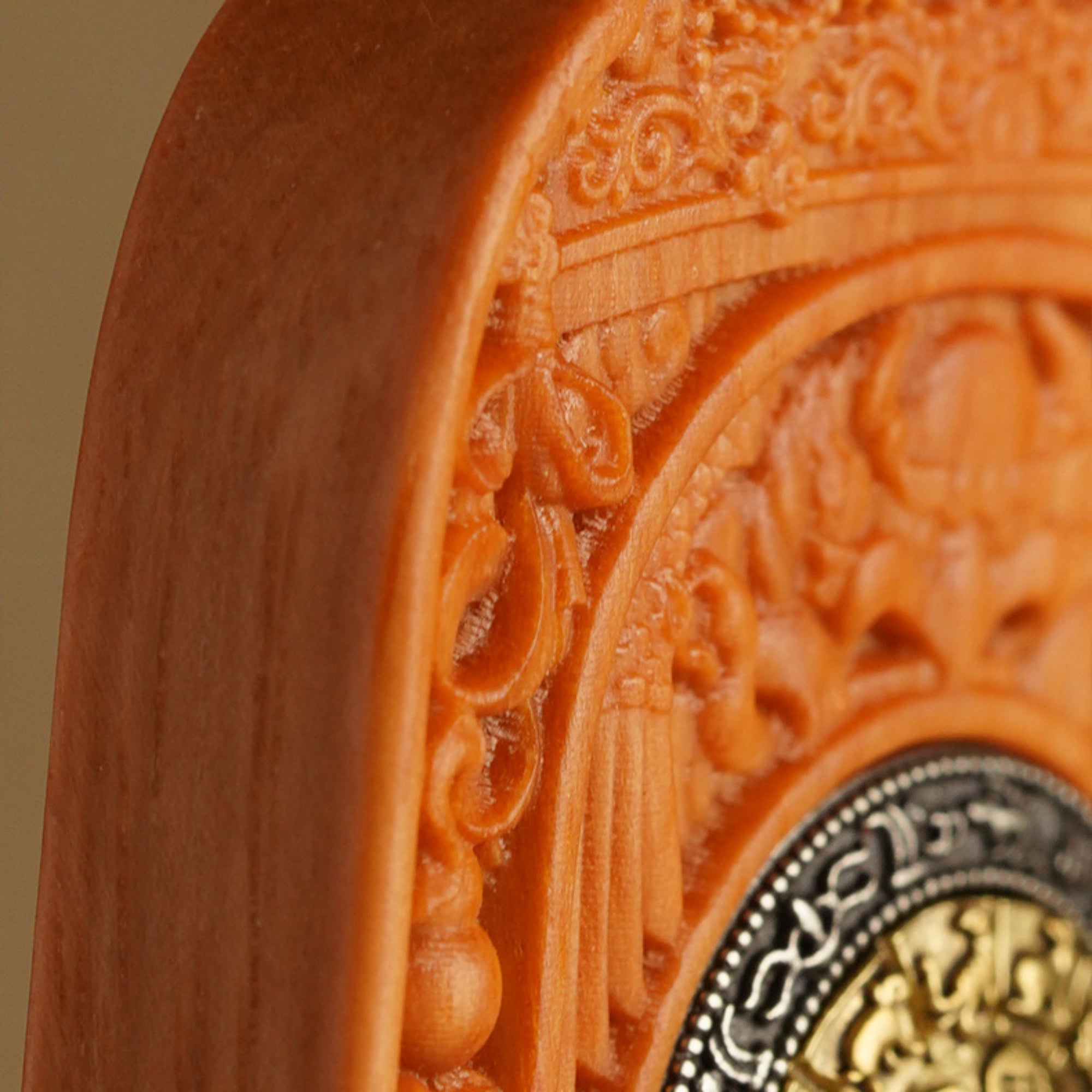 Hand-Carved Sandalwood Zodiac Guardian Buddha Shrine Pendant Necklace