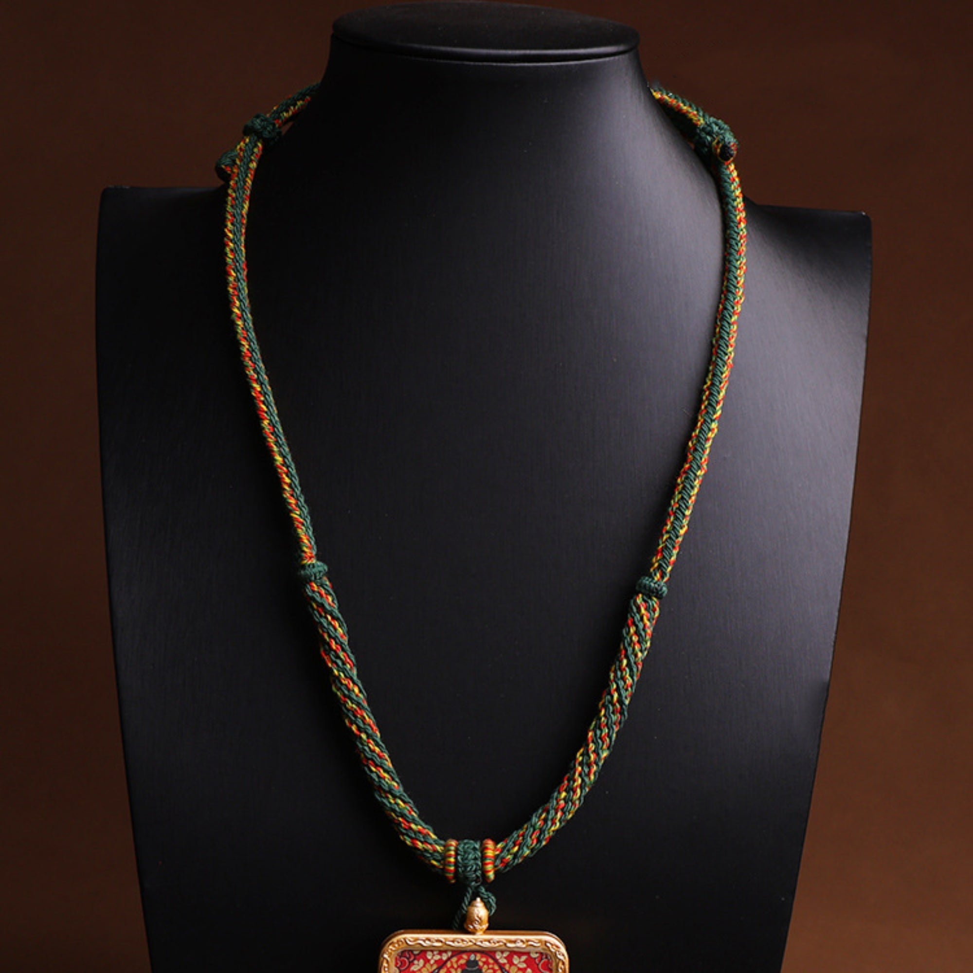 Handcrafted Minimalist Cotton Cord Thangka Pendant Replacement Chain
