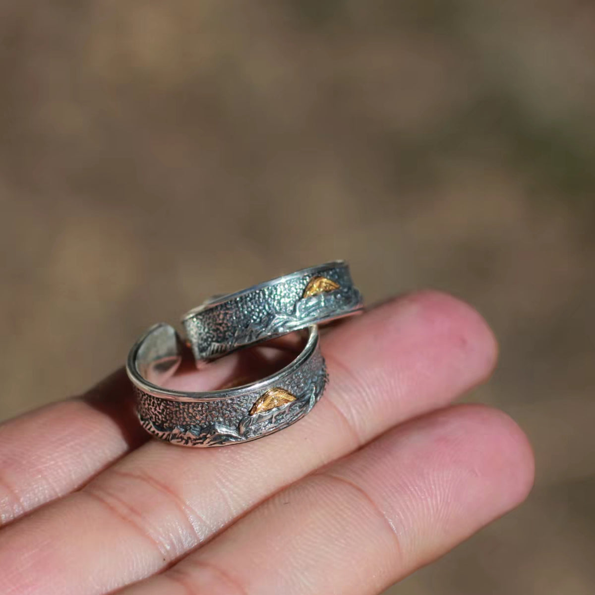Handcrafted Tibetan S925 Sterling Silver Mount Kailash Adjustable Ring
