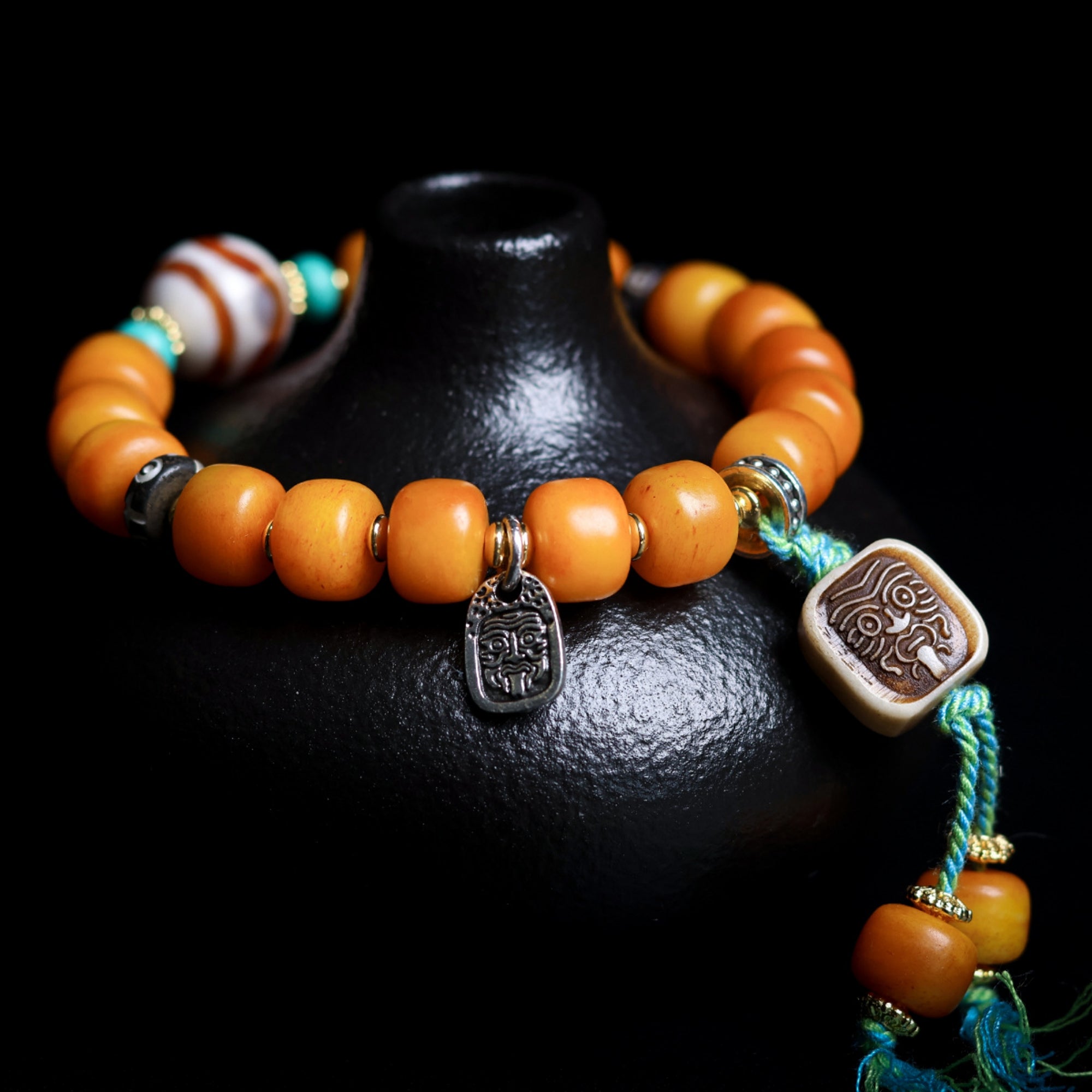 Handcrafted Tibetan Yak Bone Bead Zakiram Bracelet
