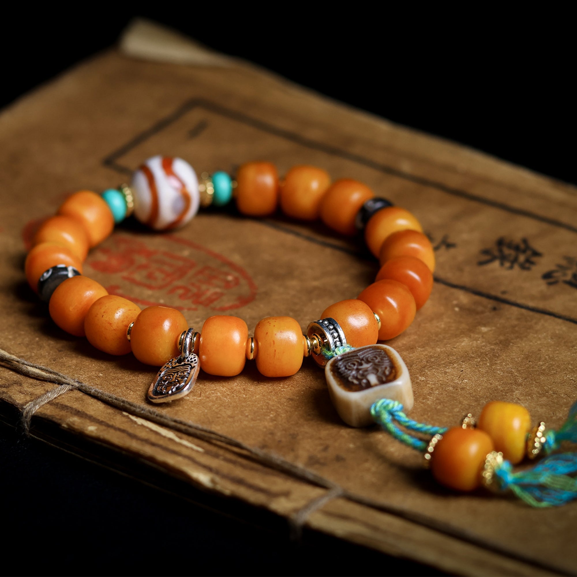 Handcrafted Tibetan Yak Bone Bead Zakiram Bracelet