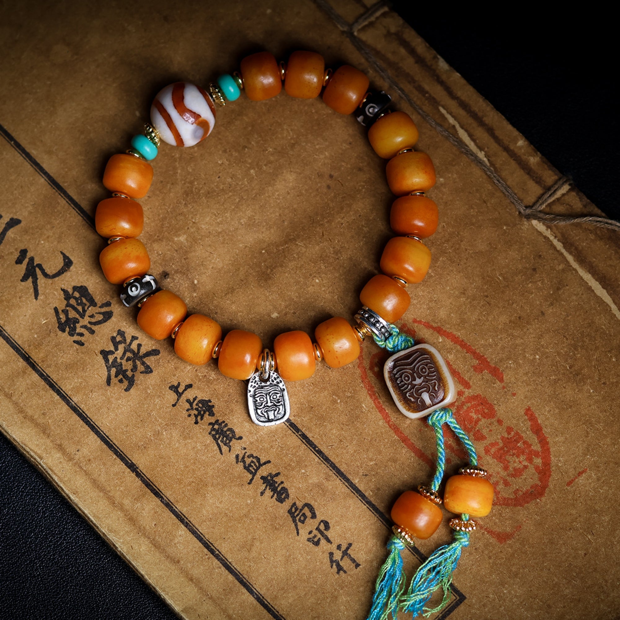 Handcrafted Tibetan Yak Bone Bead Zakiram Bracelet