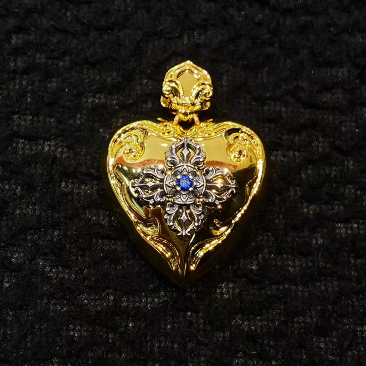 Handcrafted Tibetan Zaki Lhamo Heart Pendant Necklace