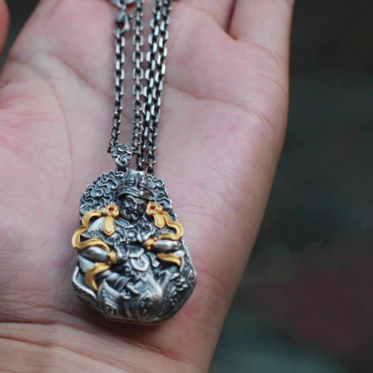 Handcrafted Tibetan Zaki Lhamo Pendant Necklace
