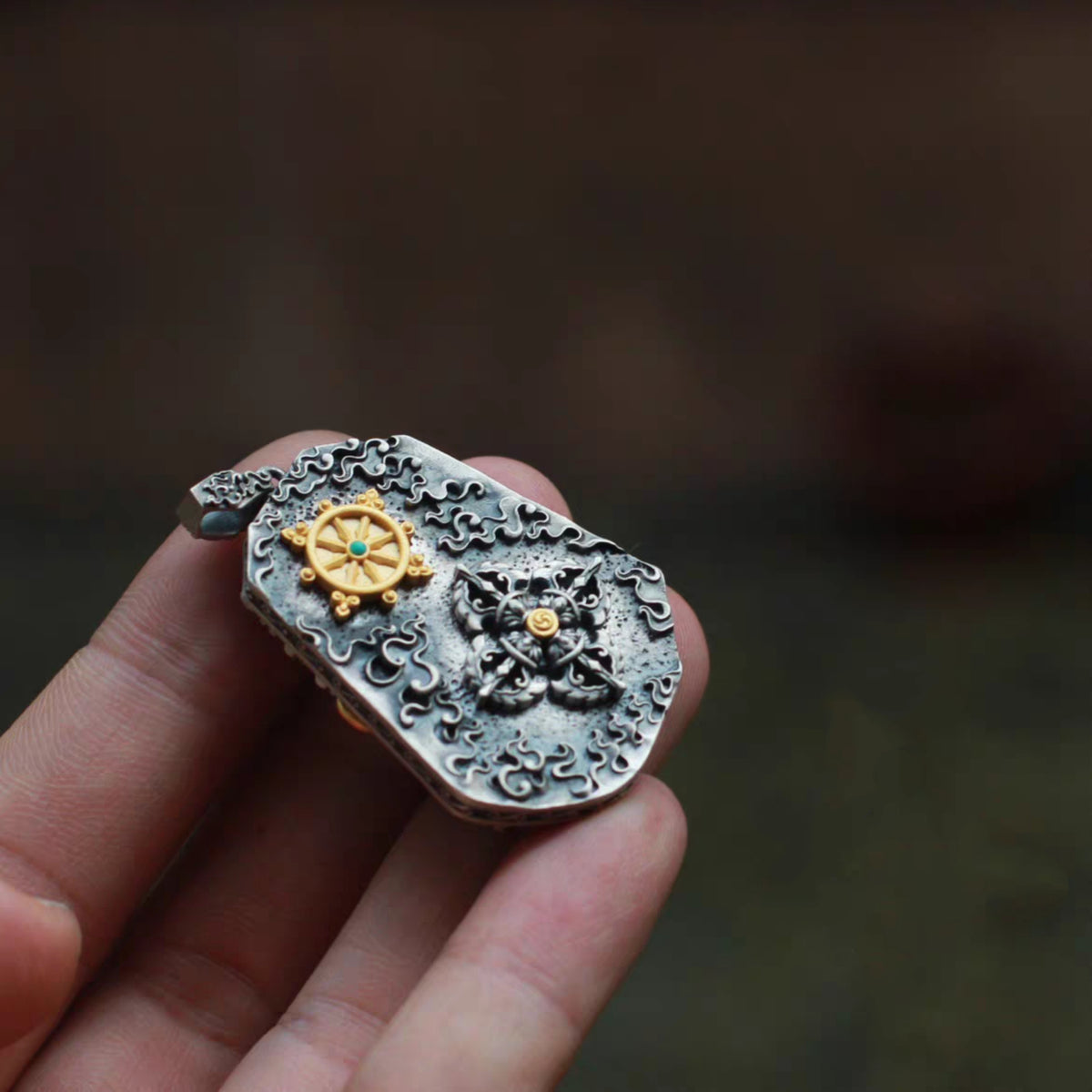 Handcrafted Tibetan Zaki Lhamo Pendant Necklace