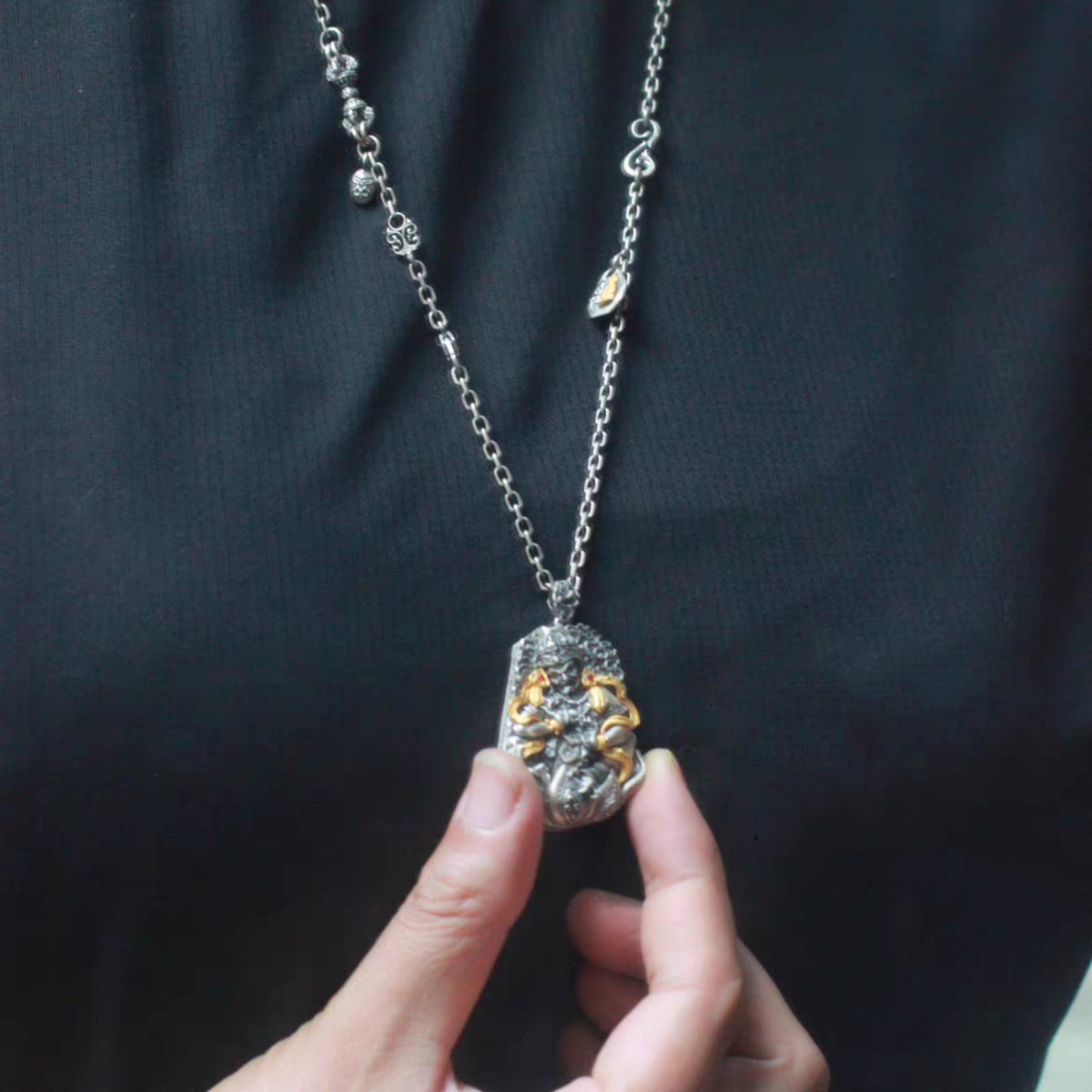 Handcrafted Tibetan Zaki Lhamo Pendant Necklace