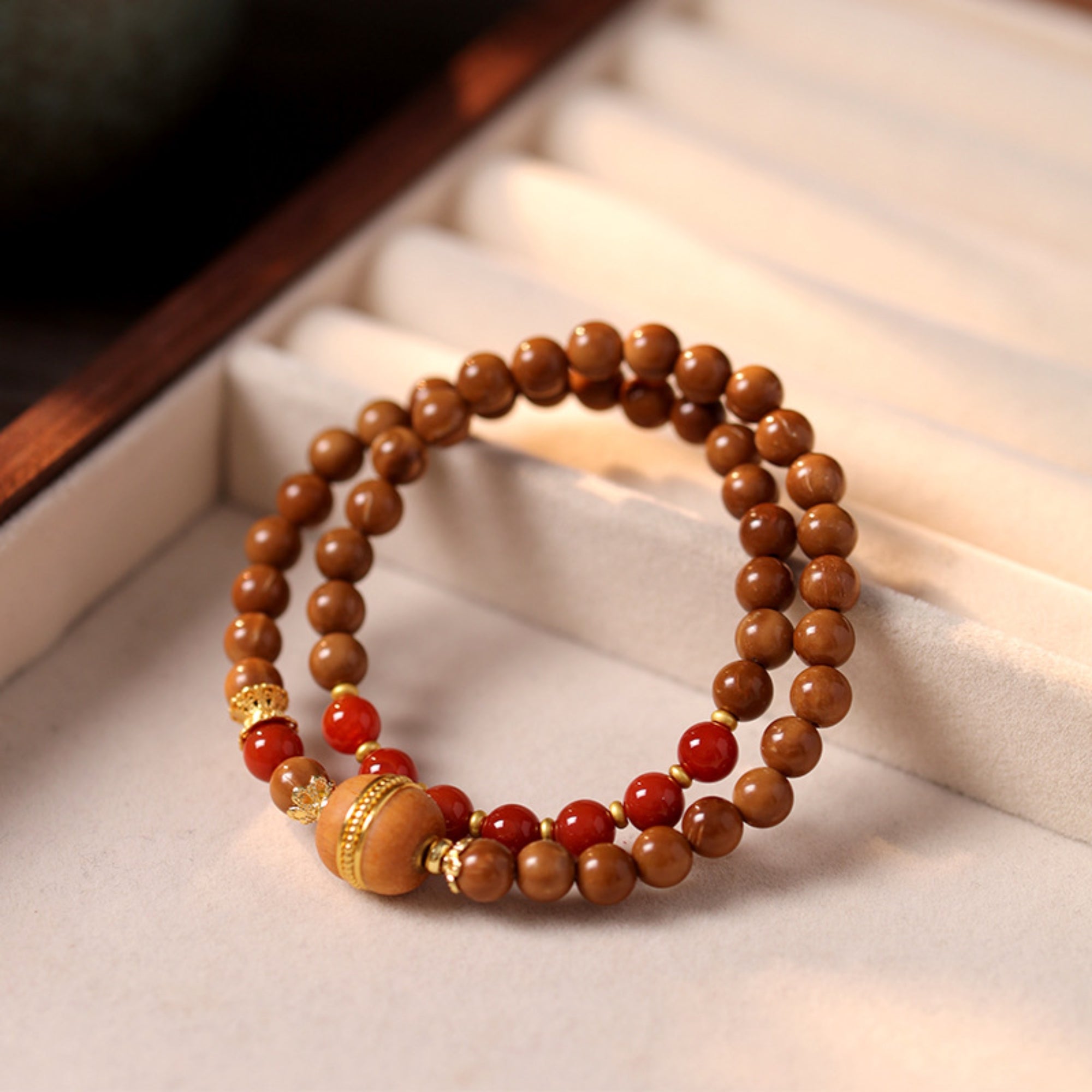 Jade & Agate Bodhi Mala Bracelet