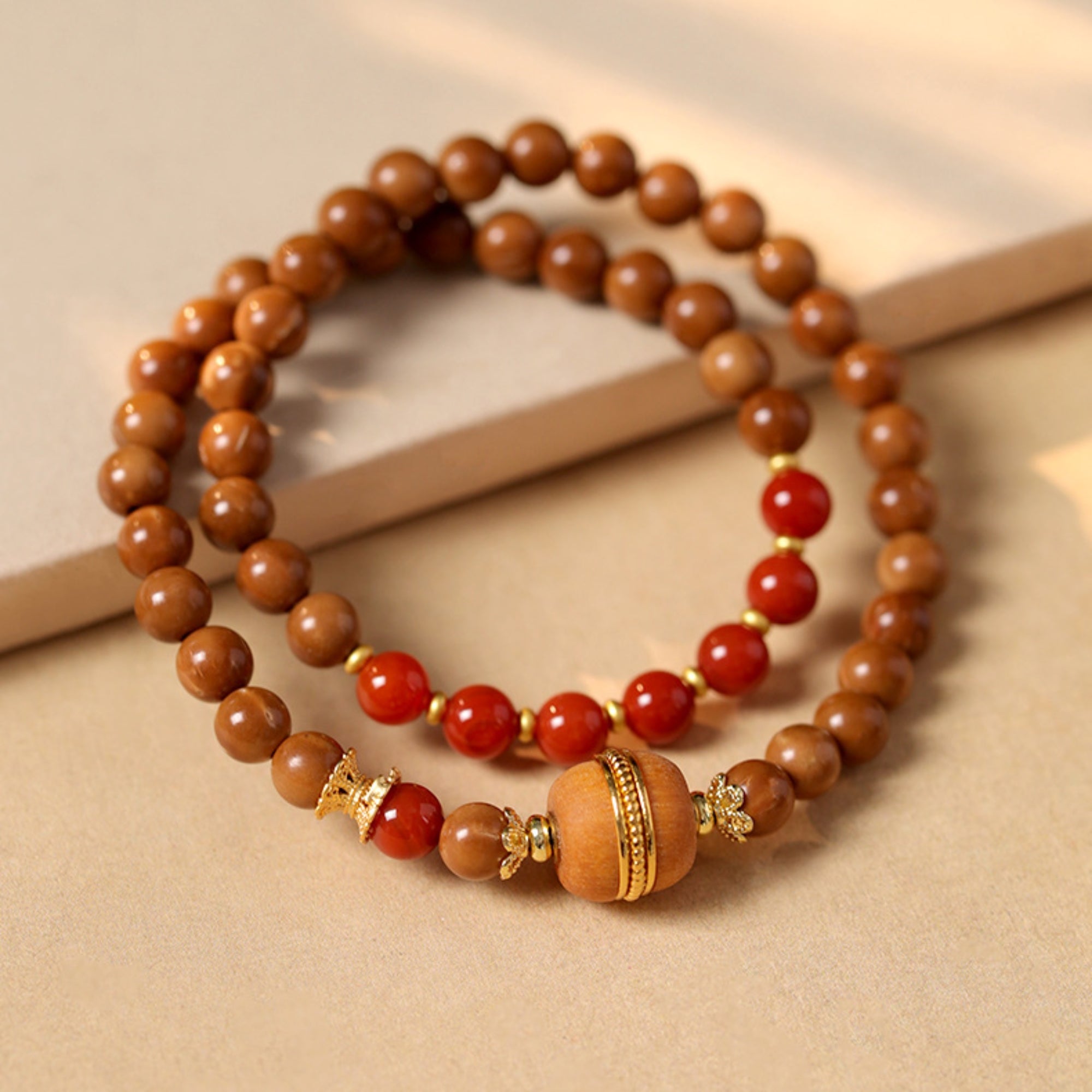 Jade & Agate Bodhi Mala Bracelet