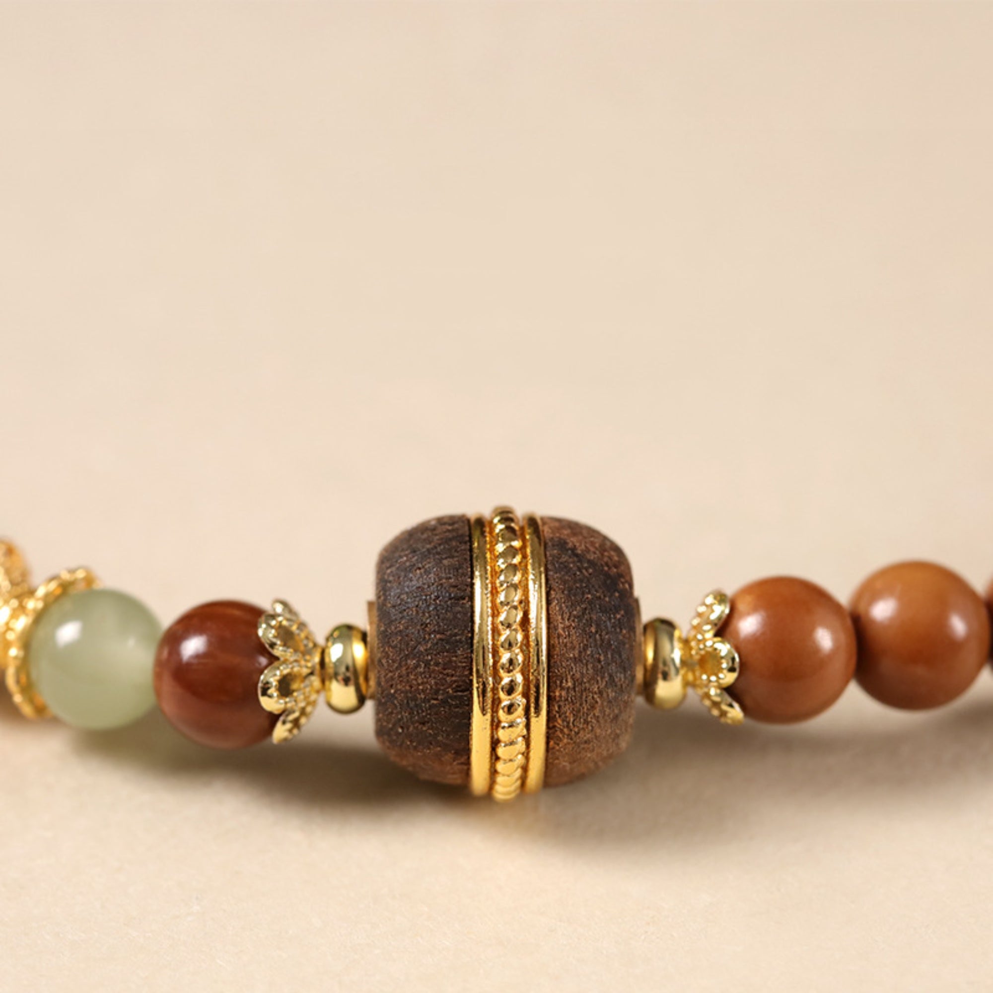 Jade & Agate Bodhi Mala Bracelet