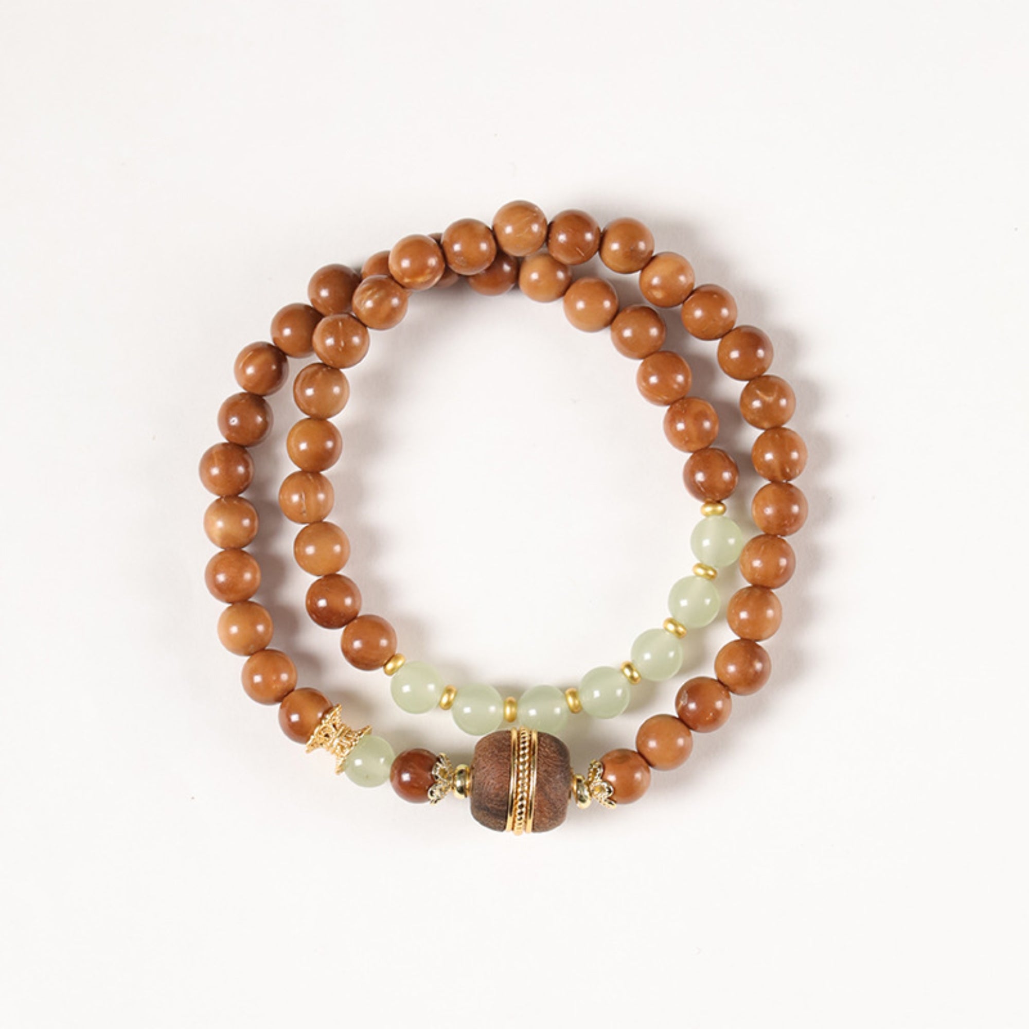Jade & Agate Bodhi Mala Bracelet