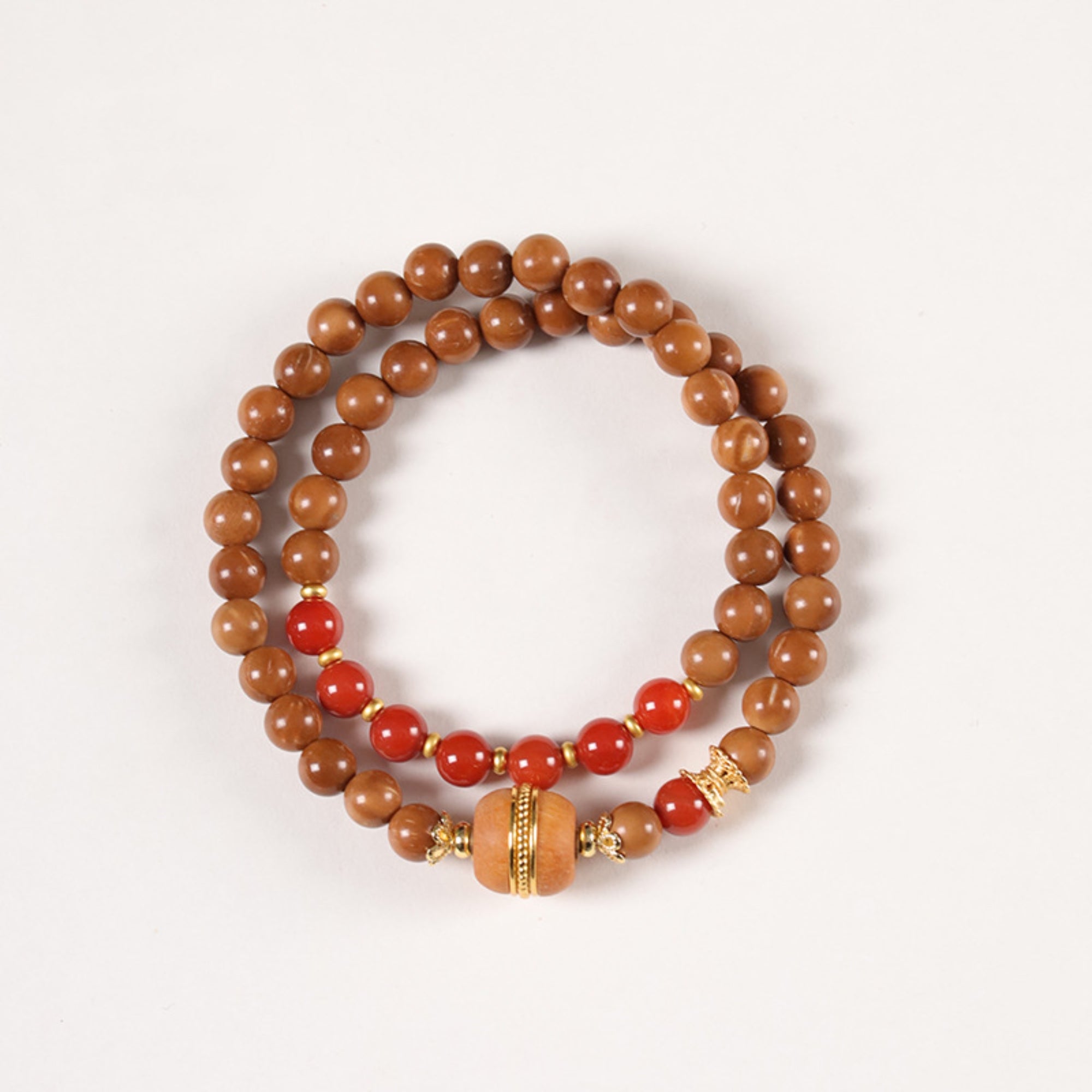 Jade & Agate Bodhi Mala Bracelet