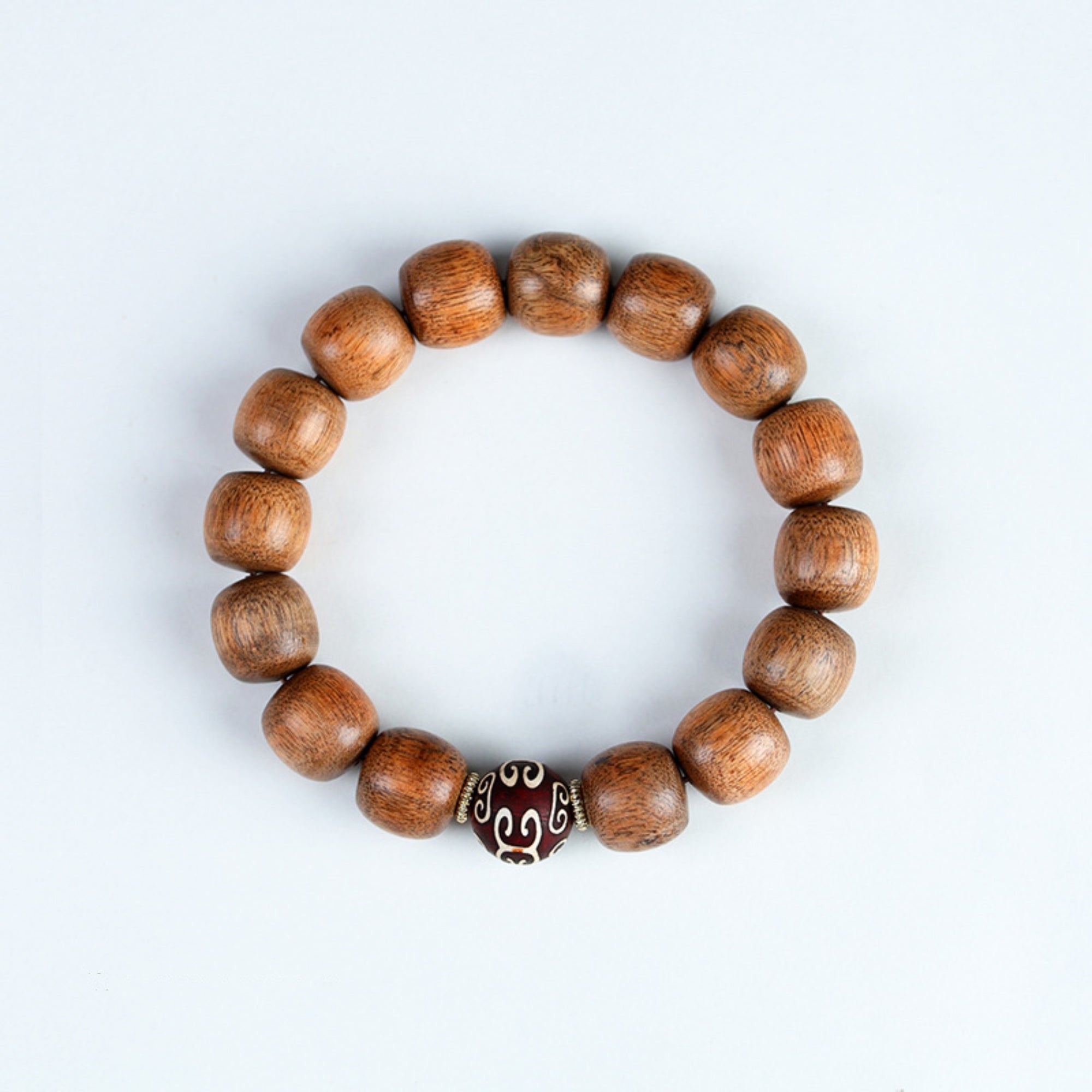 Kalimantan Agarwood & Agate Mala Bracelet
