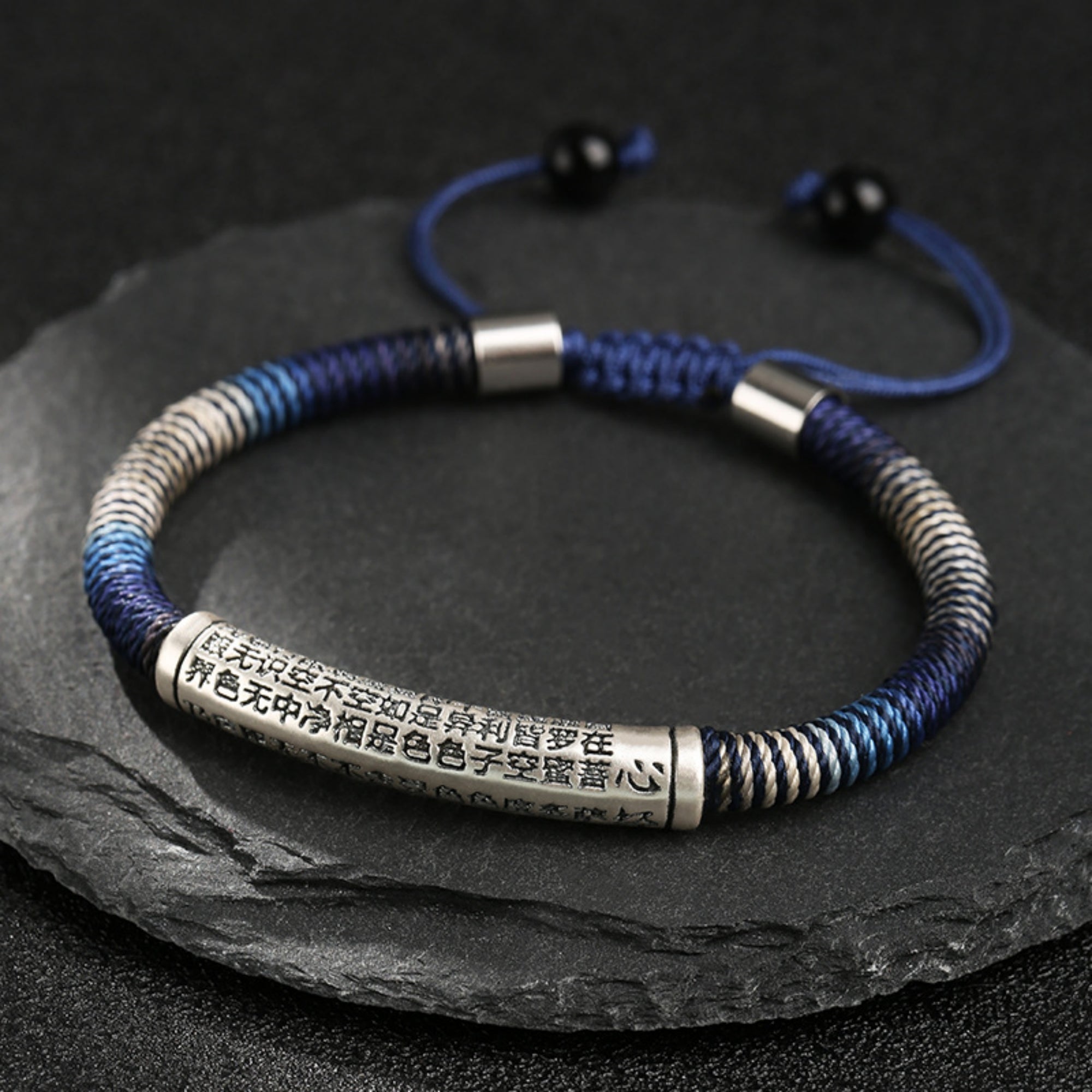 Prajnaparamita Heart Sutra Sterling Silver Mantra Bracelet