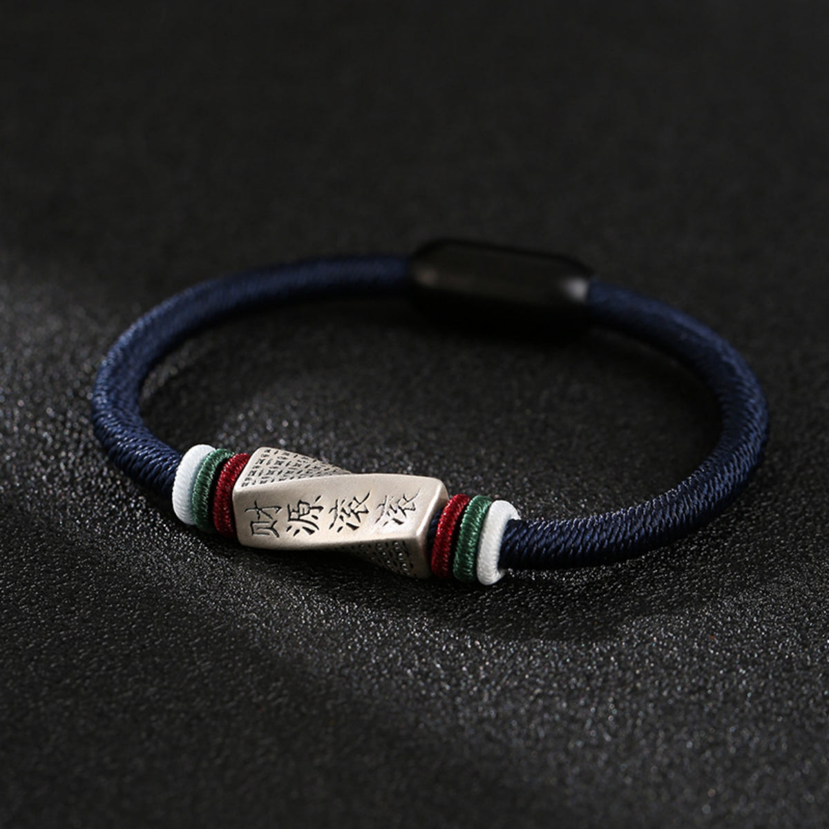 Prosperity Flow Sterling Silver & Cotton Cord Bracelet