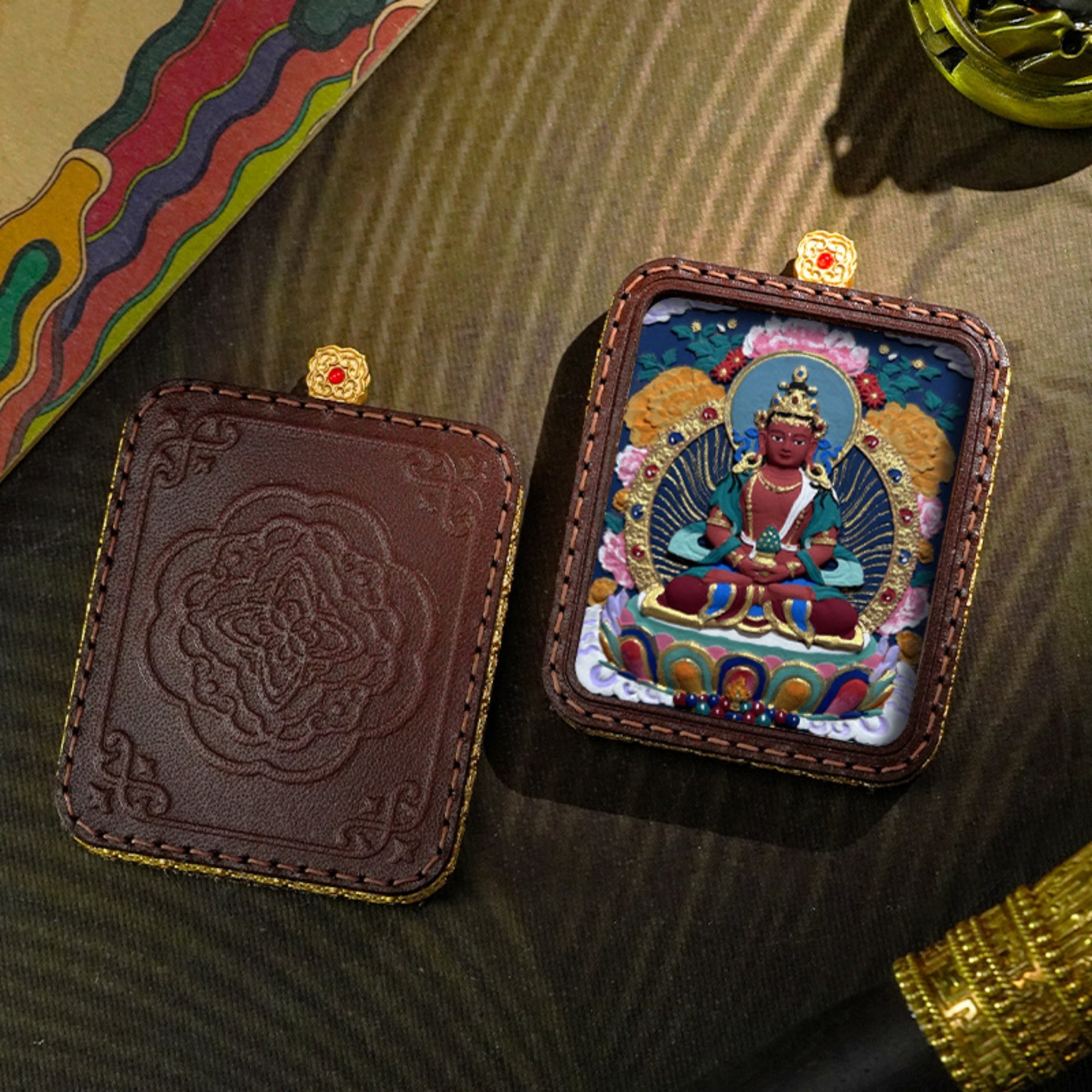 QiLing_Aura_Tibetan_Hand-Painted_3D_Buddha_Pendant_Necklace_Amitayus_Buddha_Longevity_Buddha