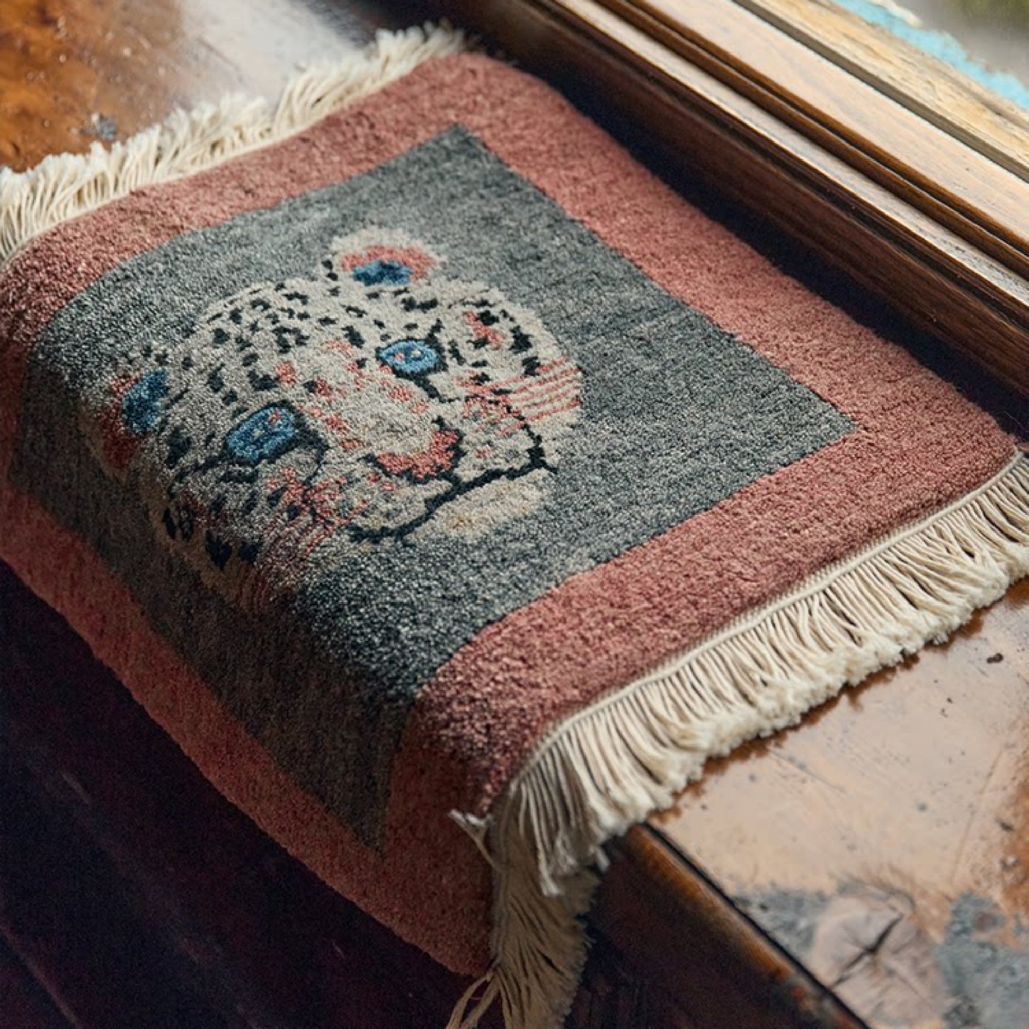Snowland Animal Guardian Handmade Square Tibetan Wool Rug