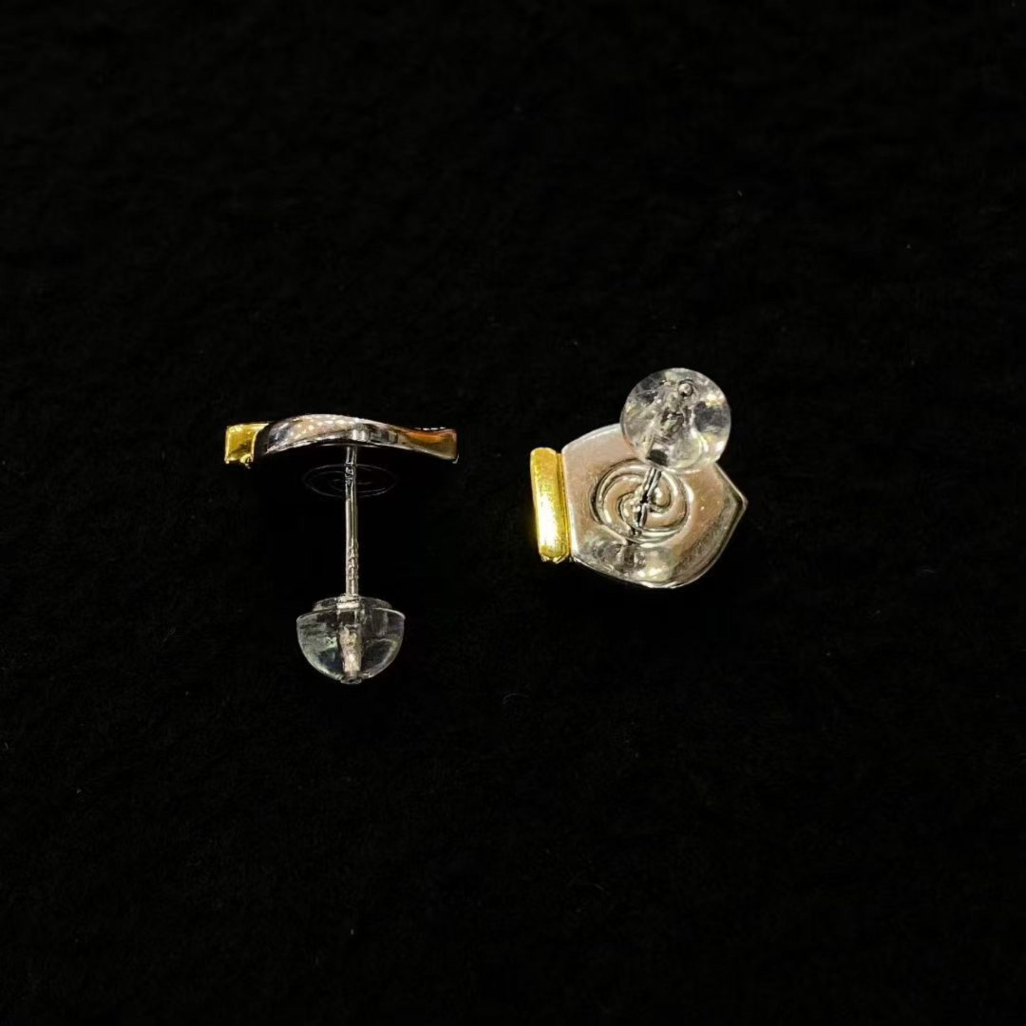 Tibetan-Style Sterling Silver Dzi Bead Stud Earrings — Lotus Throne