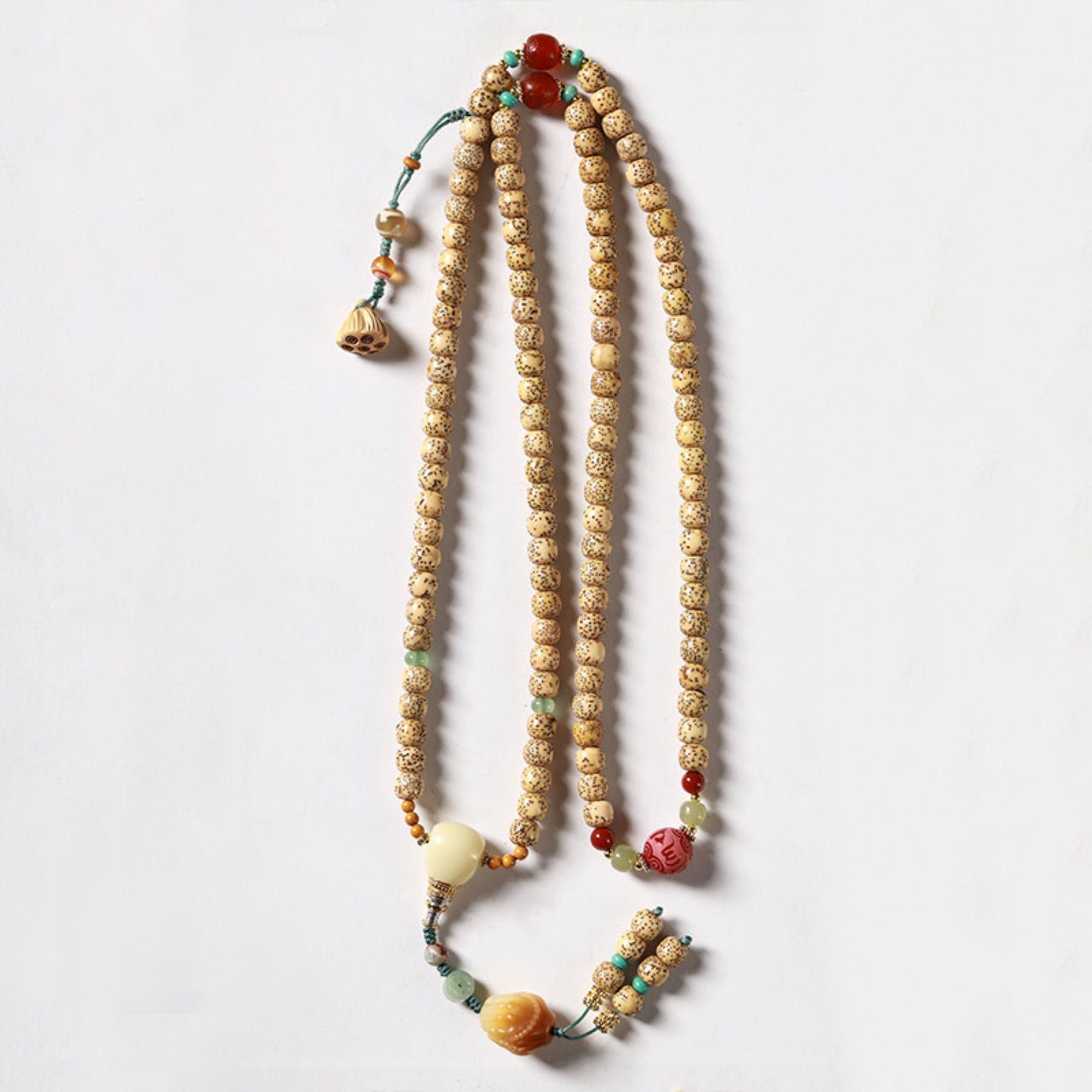 Tibetan 108-Bead Star & Moon Bodhi Buddha’s Hand Bracelet