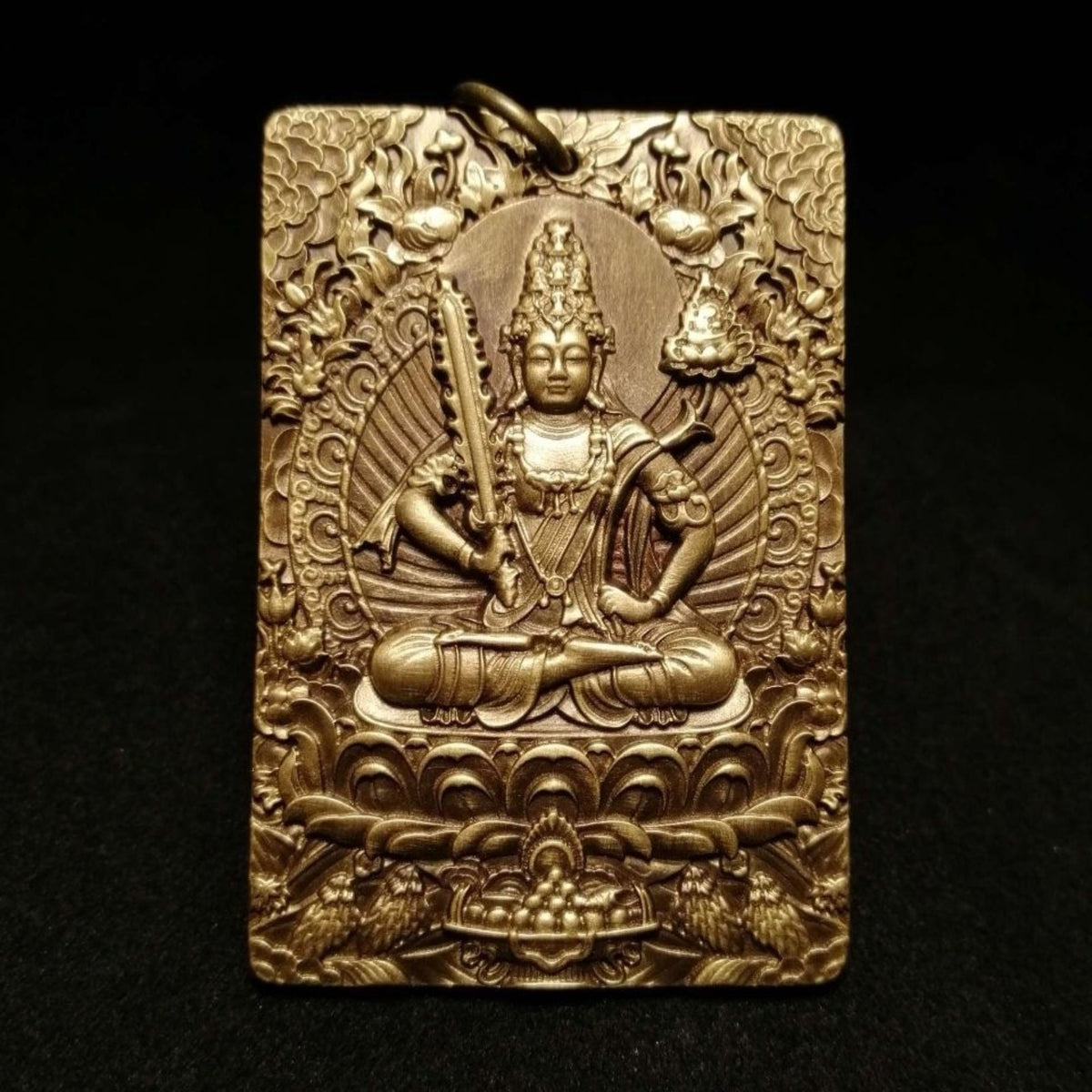 Tibetan Akashagarbha Brass Pendant Necklace