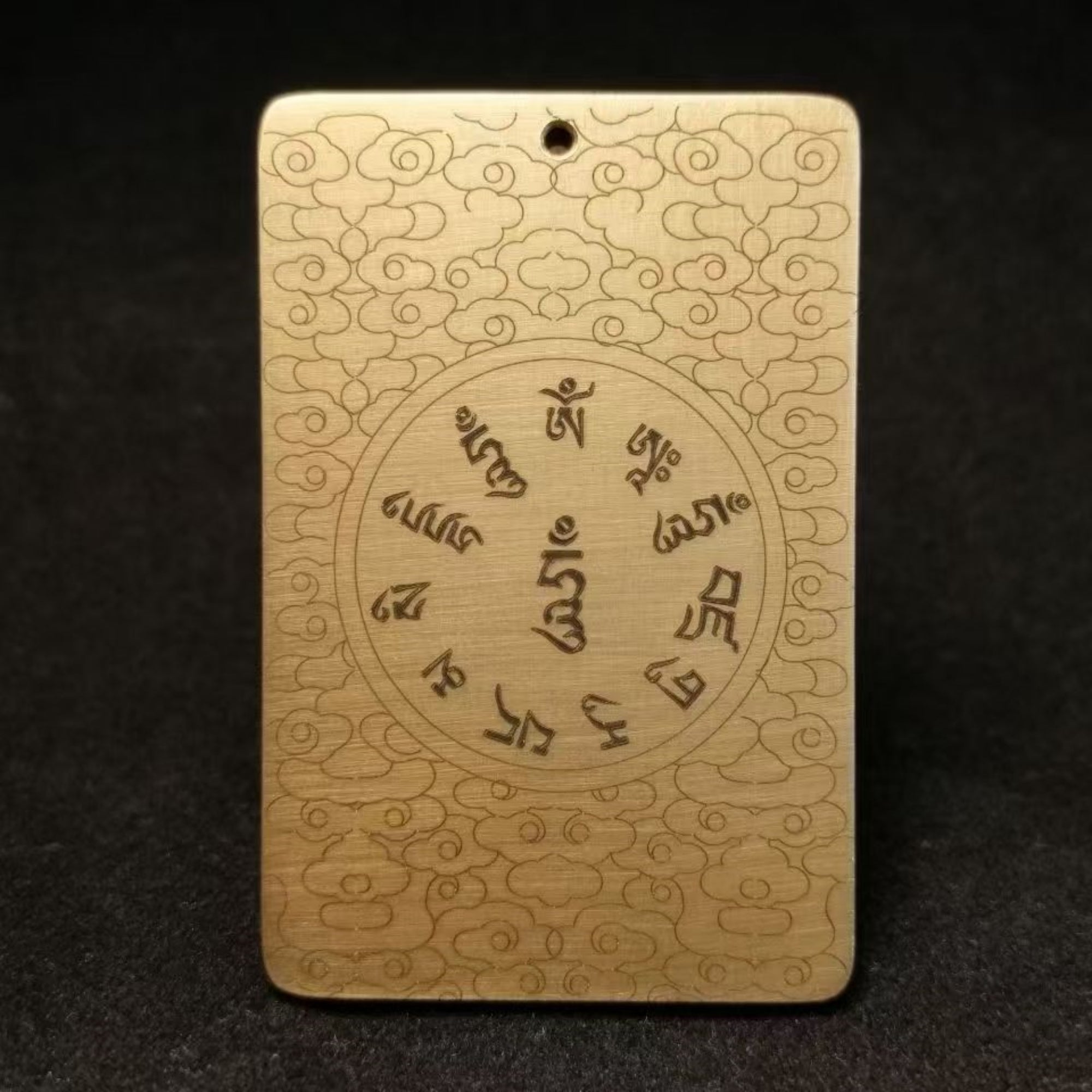 Tibetan Brass Padmasambhava (Guru Rinpoche) Amulet Pendant Necklace