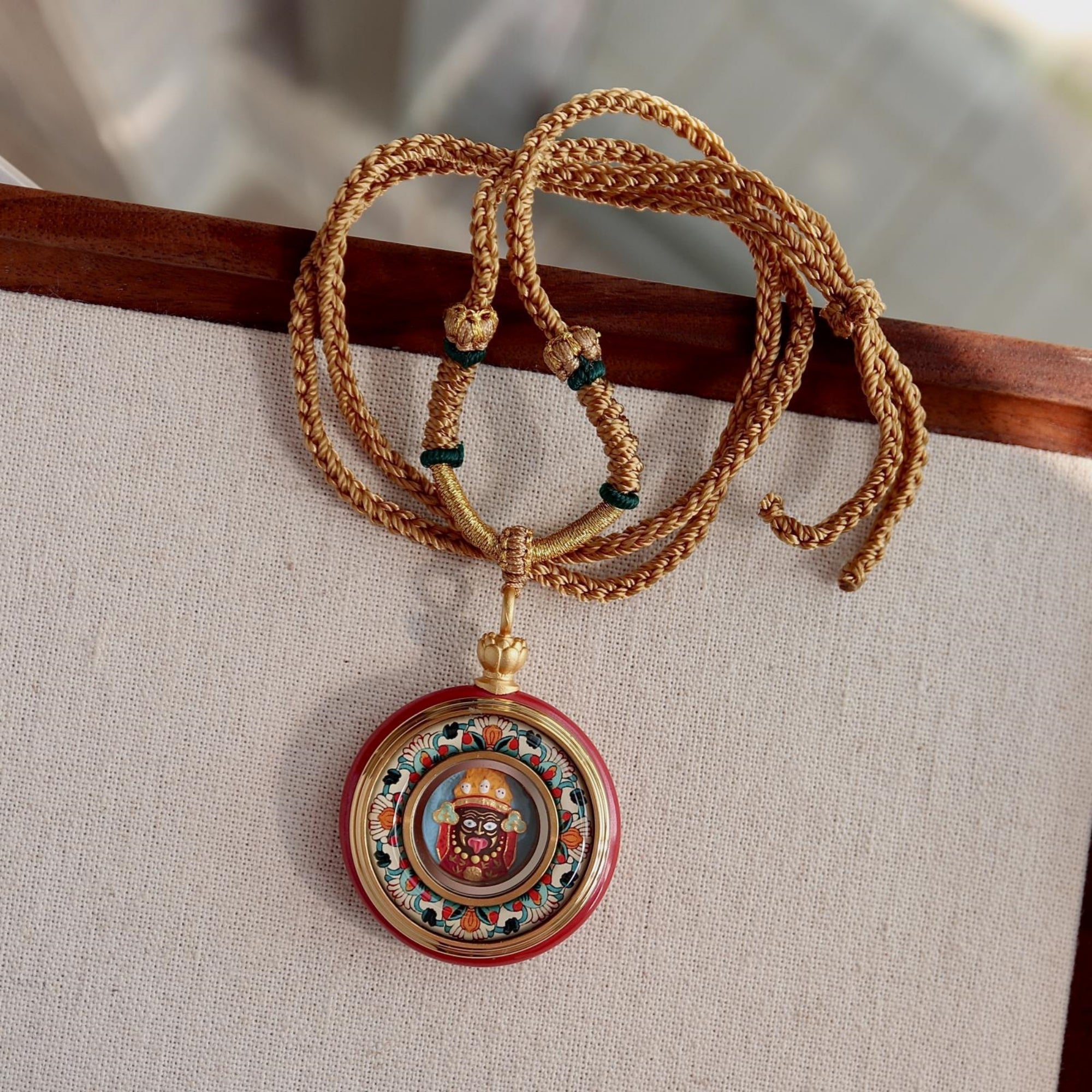 Tibetan Cinnabar Zakiram Amulet Necklace