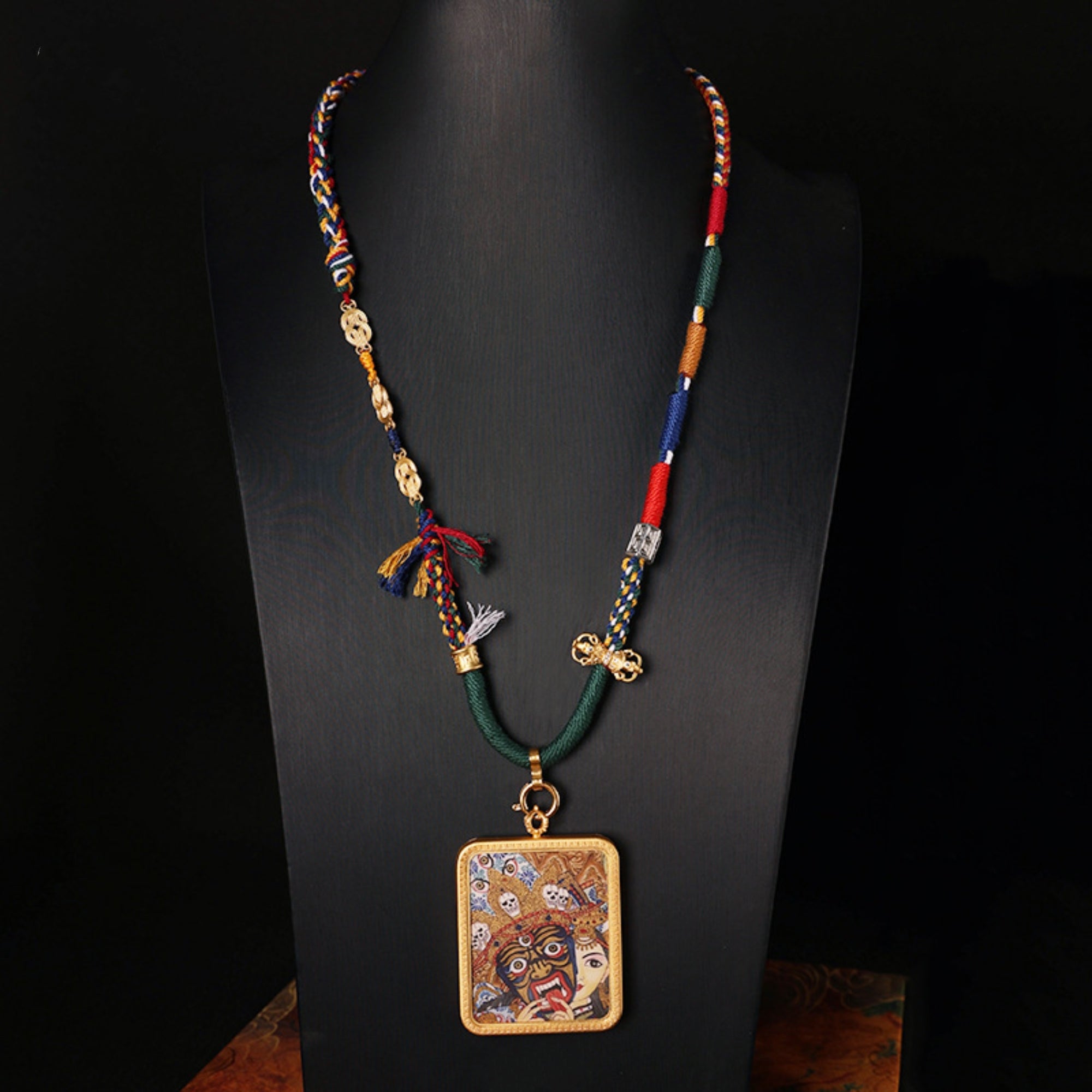 Tibetan Five-Color Cotton Cord Thangka Pendant Replacement Chain
