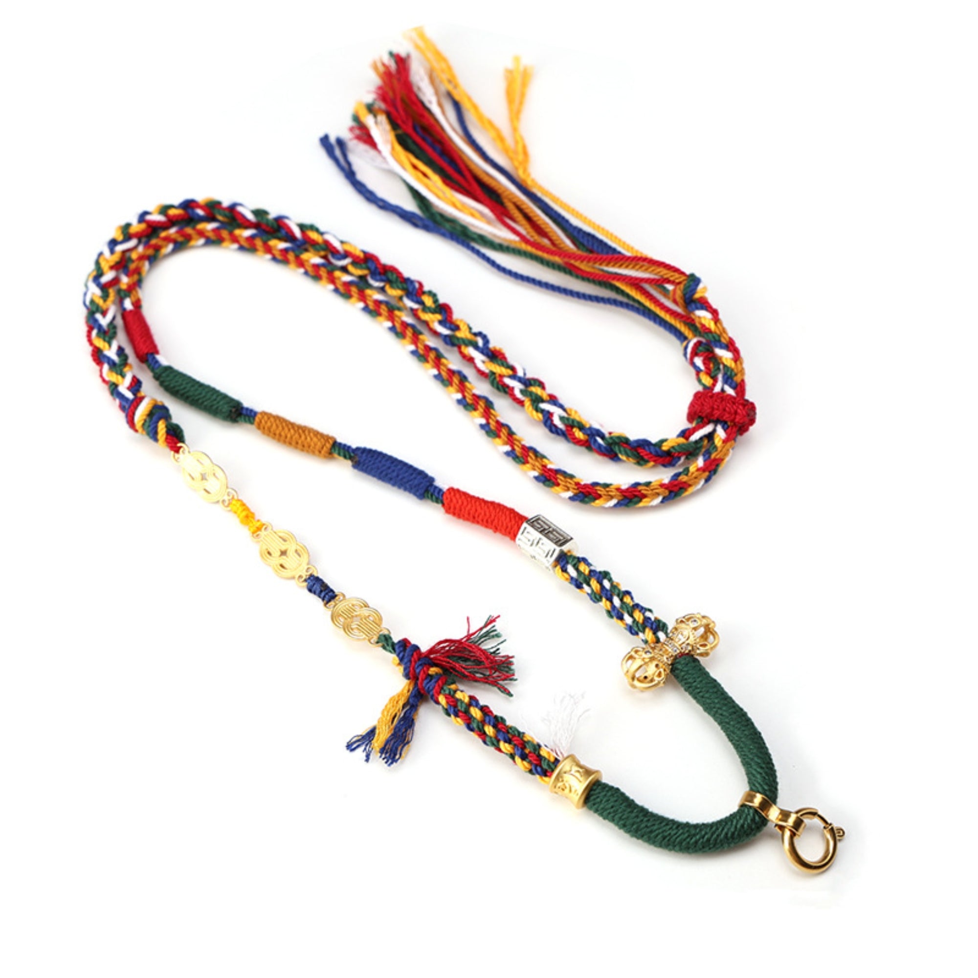Tibetan Five-Color Cotton Cord Thangka Pendant Replacement Chain