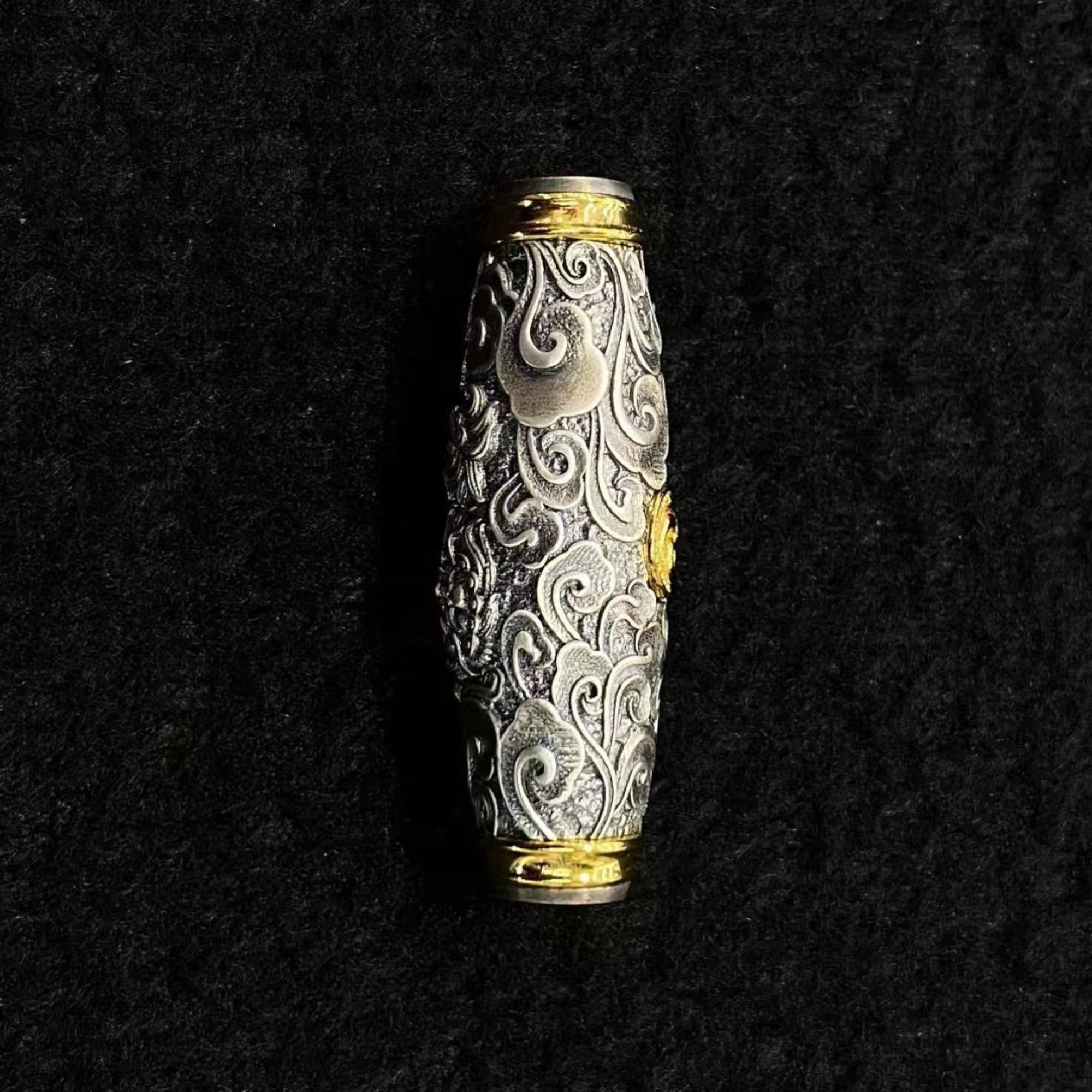 Tibetan Handmade Sterling Silver Snow Lion Amulet Necklace