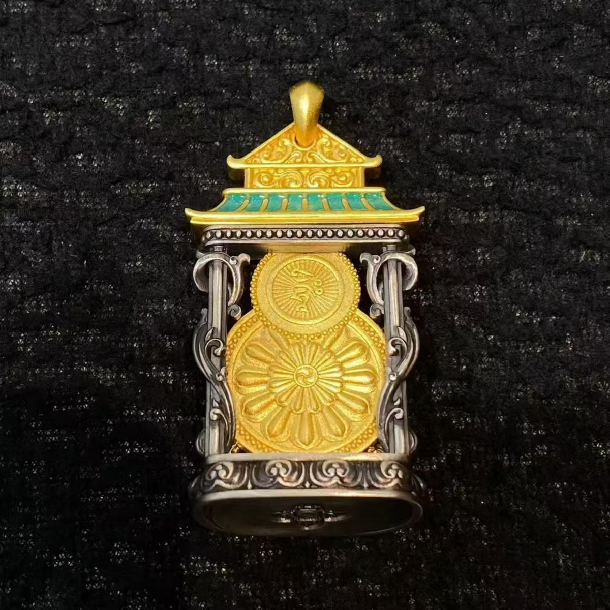 Tibetan Manjushri Shrine Pendant Necklace