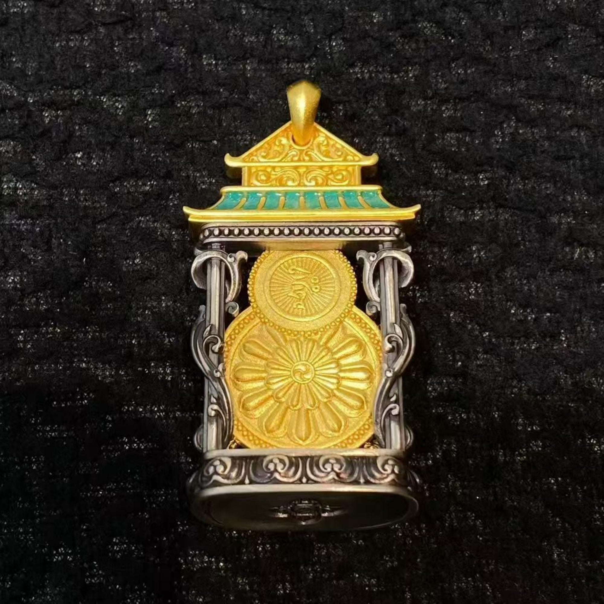 Tibetan Manjushri Shrine Pendant Necklace