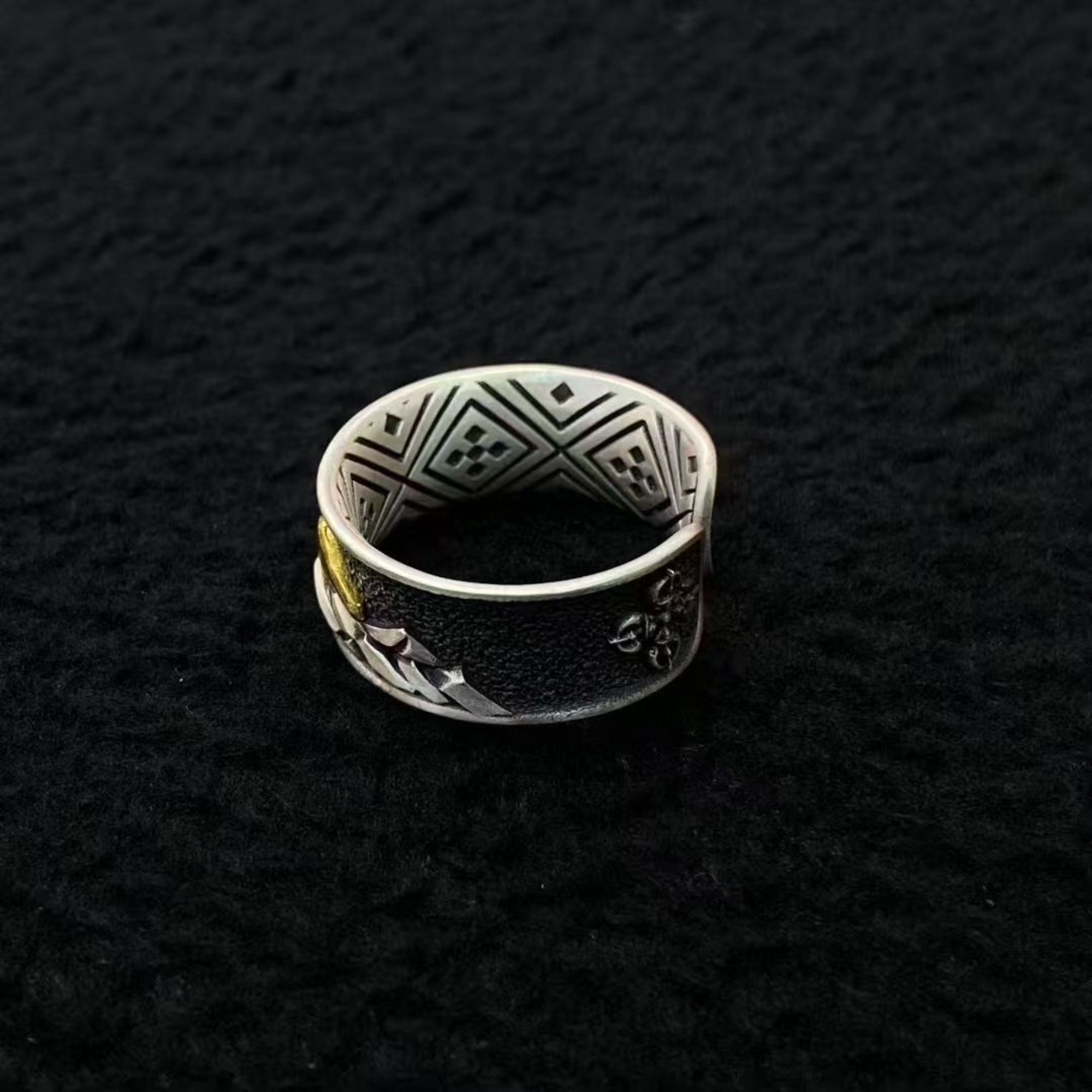 Tibetan Mount Everest Sterling Silver Adjustable Ring