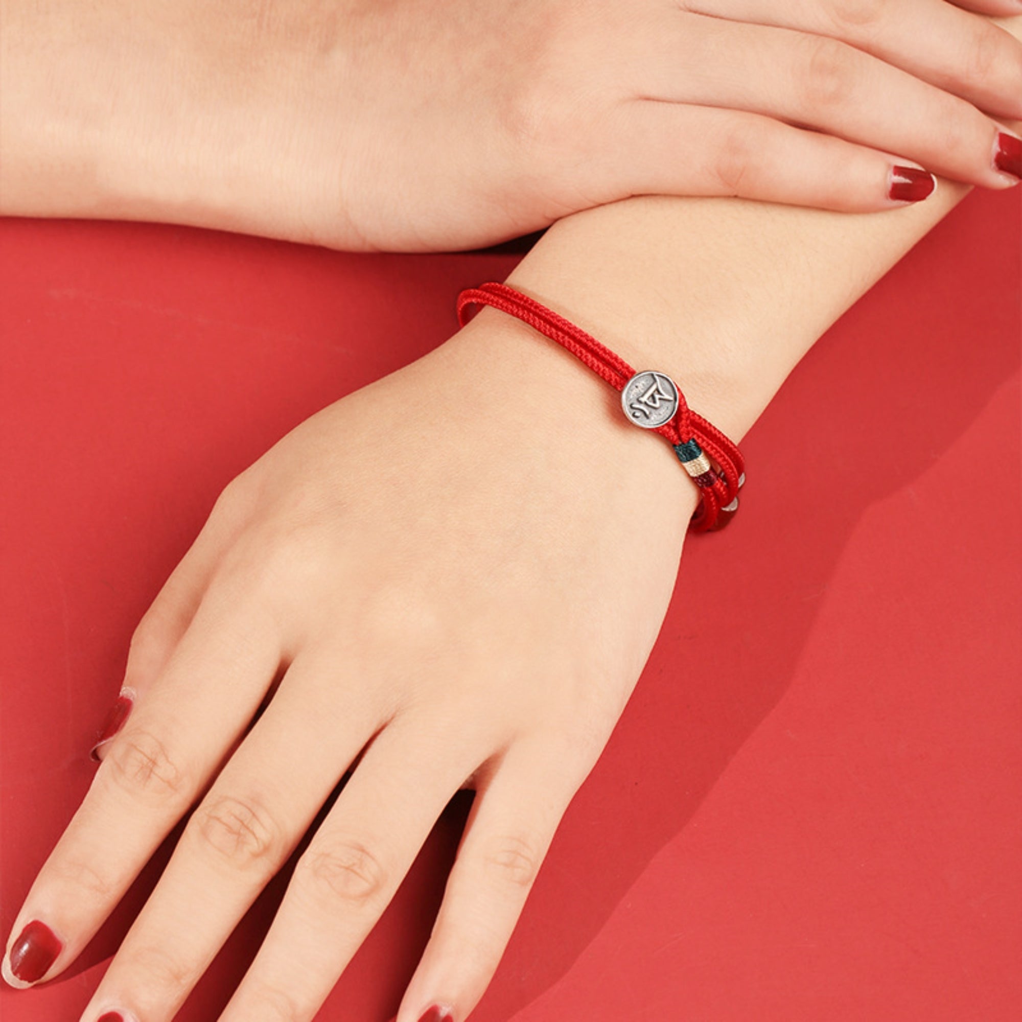 Tibetan Sterling Silver 12 Zodiac Protection Bracelet