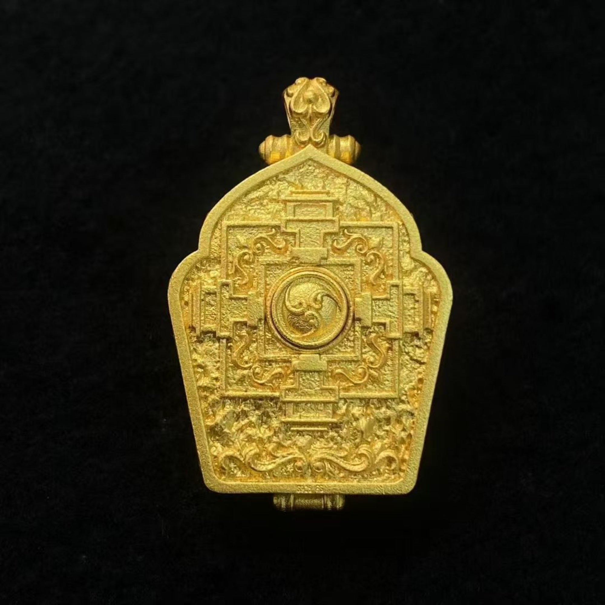 Tibetan Sterling Silver Samantabhadra Gawu Box Pendant