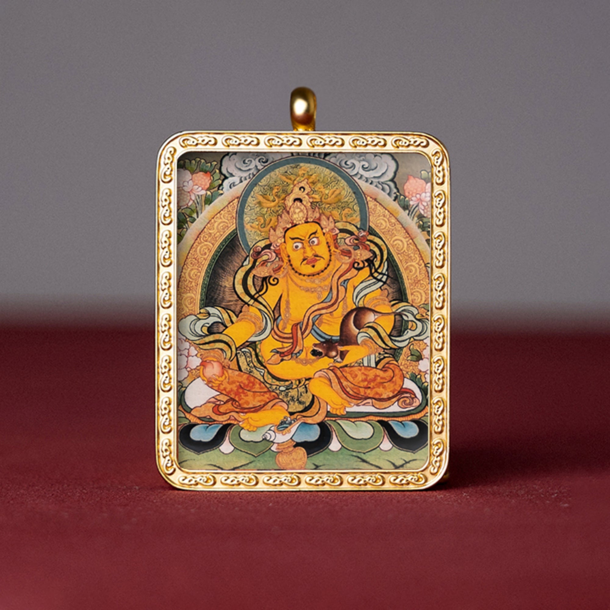 Tibetan Thangka Buddha Pendant Necklace