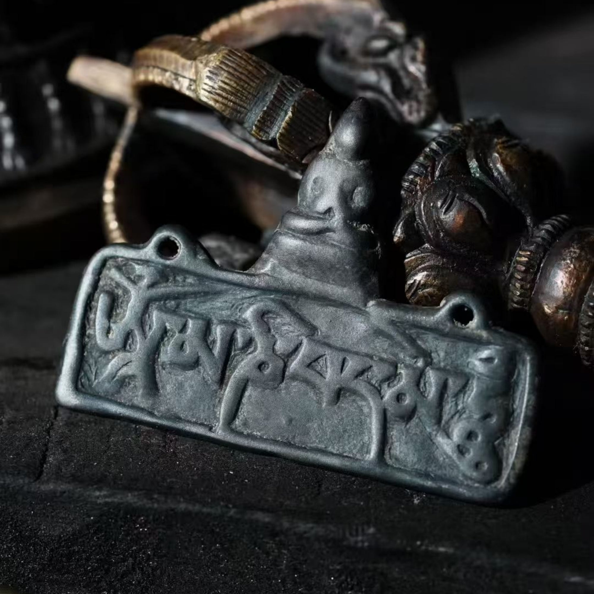 Tibetan Thokcha Six-Syllable Mantra Stupa Amulet