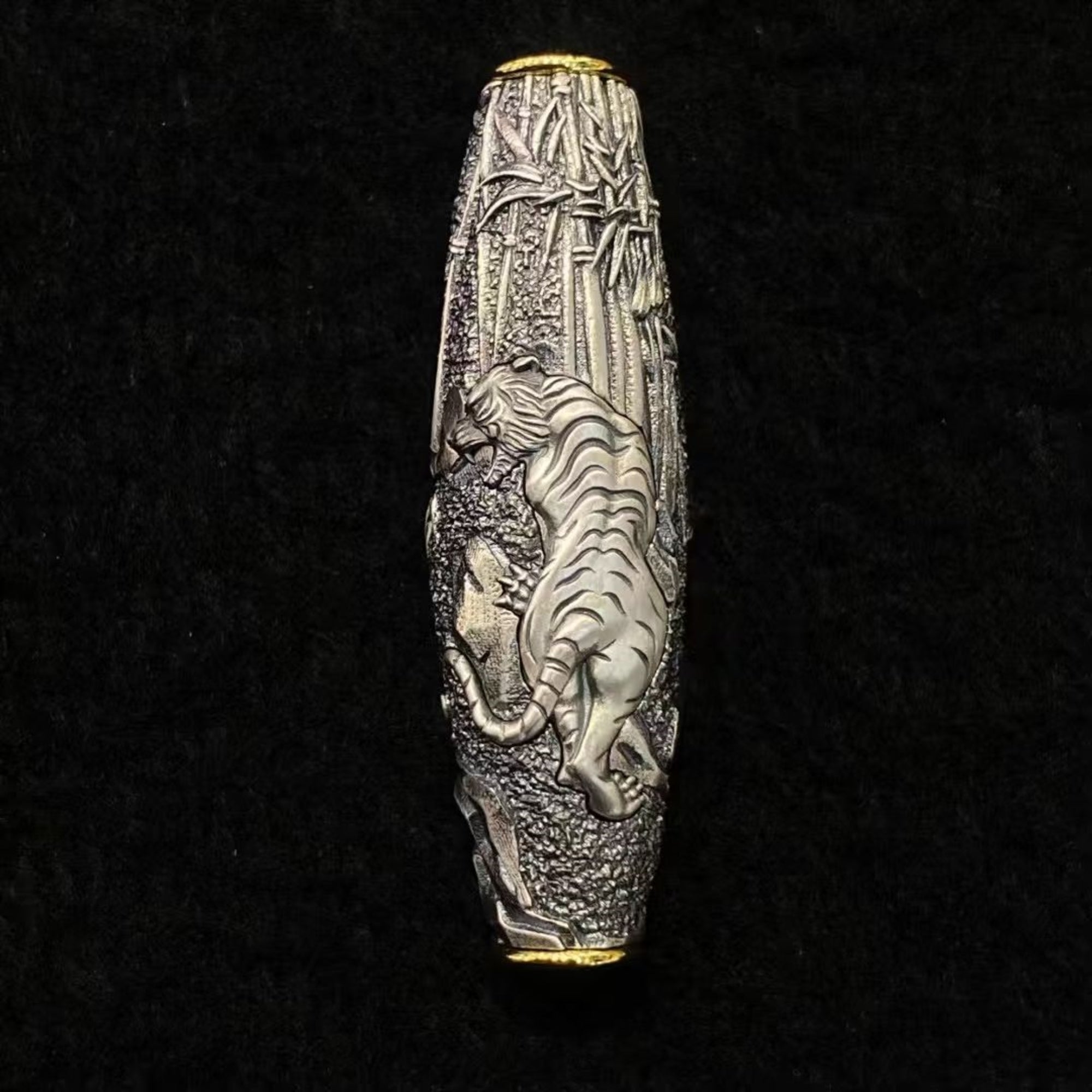 Tibetan Tiger Silver Amulet Necklace