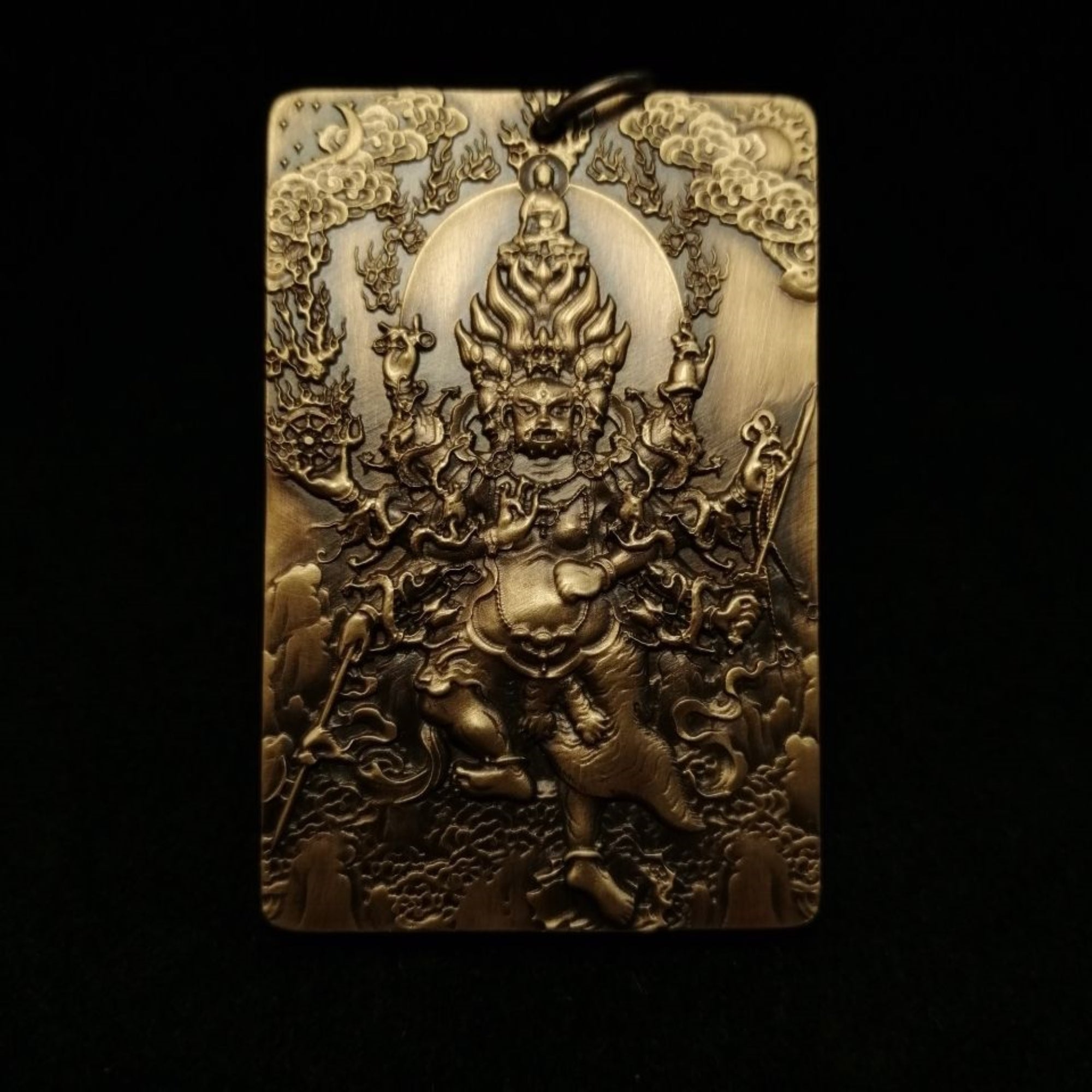 Tibetan Vajrakilaya Brass Pendant Necklace